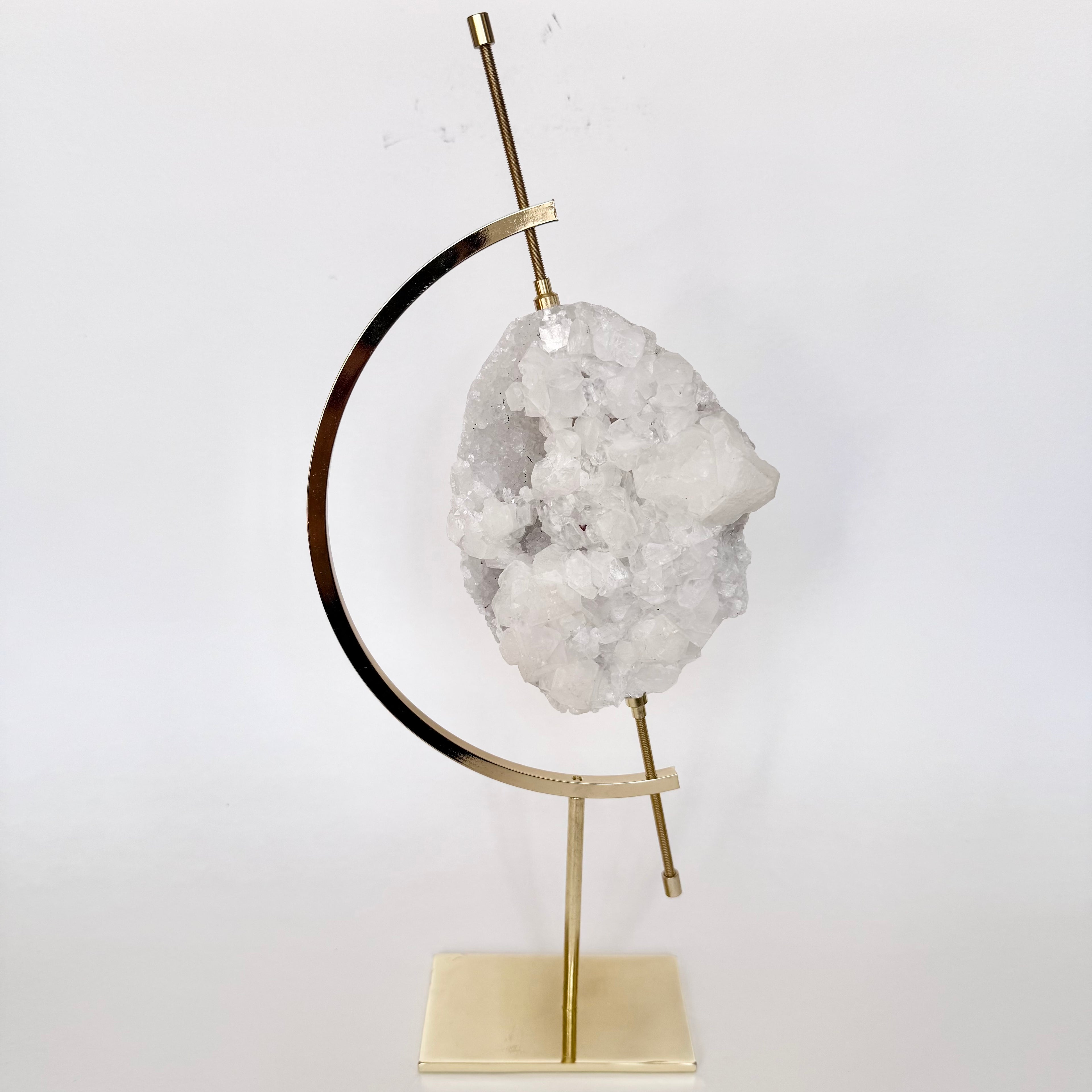 Apophyllite + Brass Arc Stand
