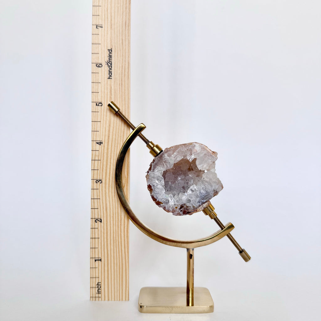 Geode + Brass Arc Stand