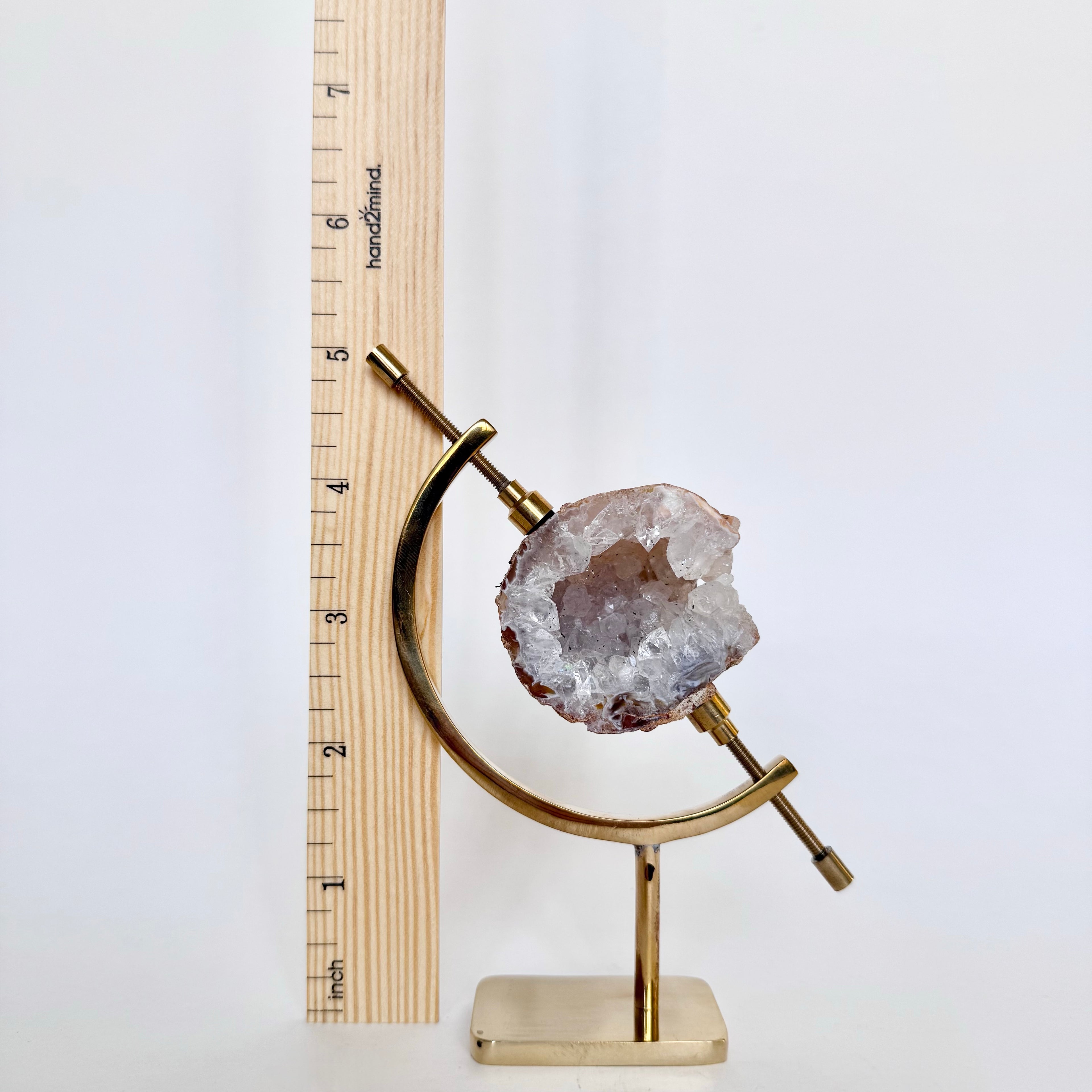 Geode + Brass Arc Stand