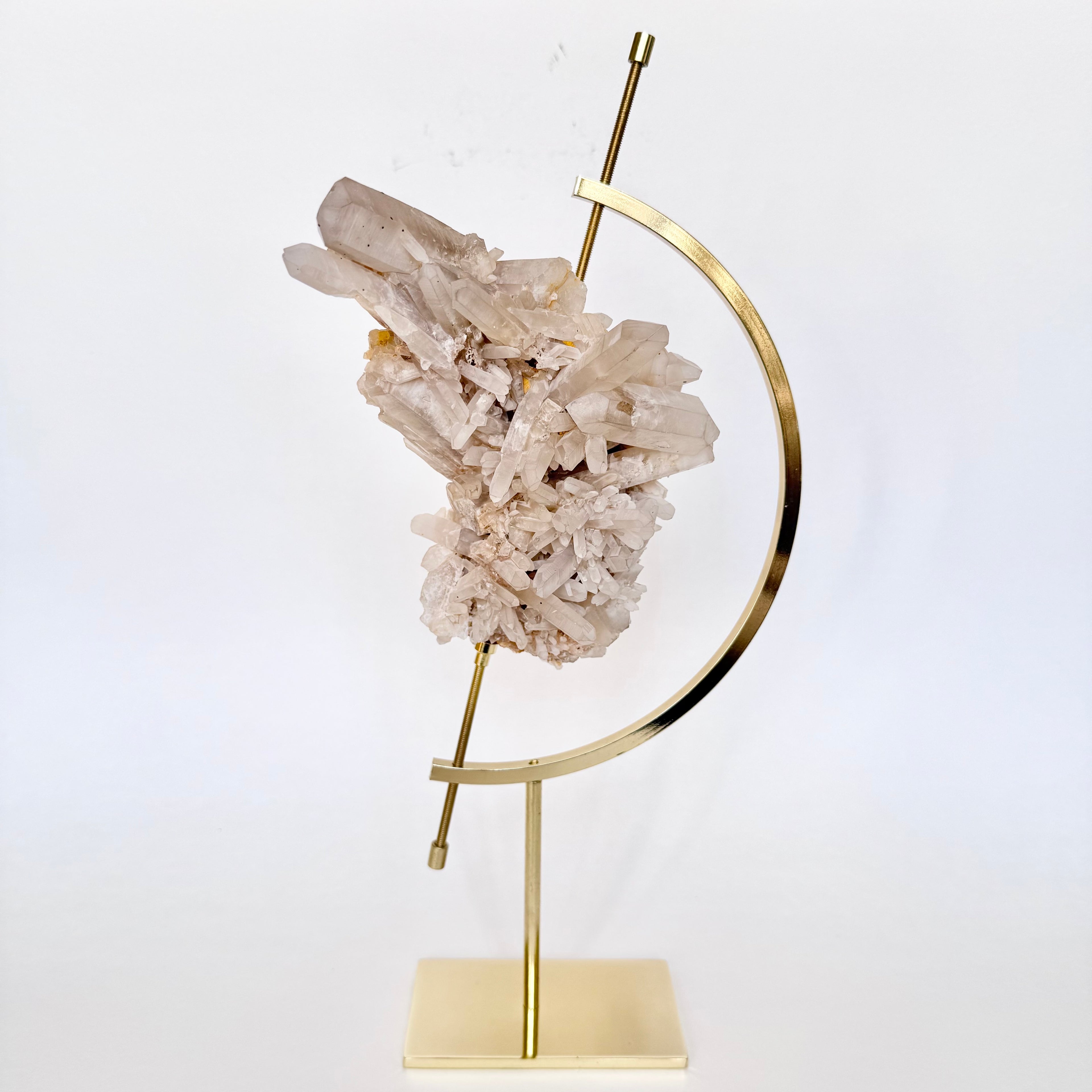 Quartz + Brass Arc Stand