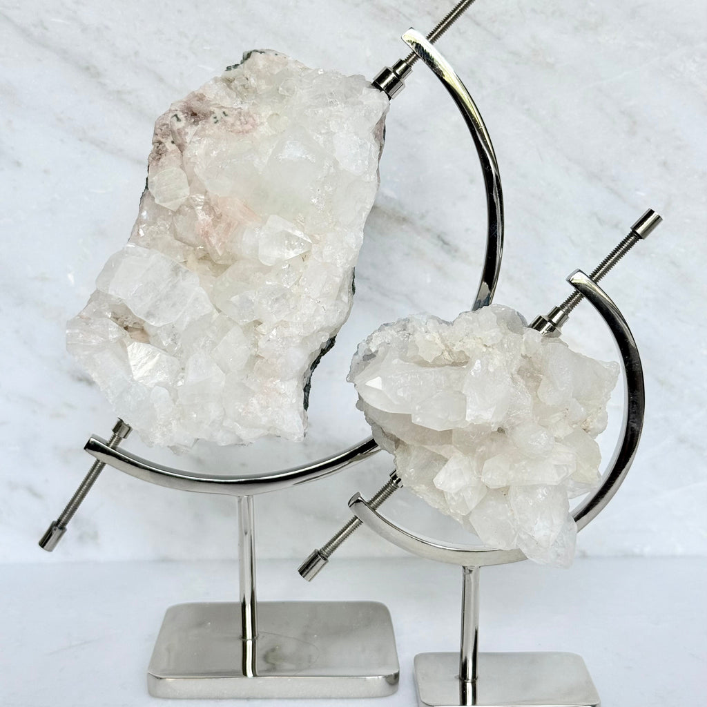 Clear Quartz + Chrome Arc Stand