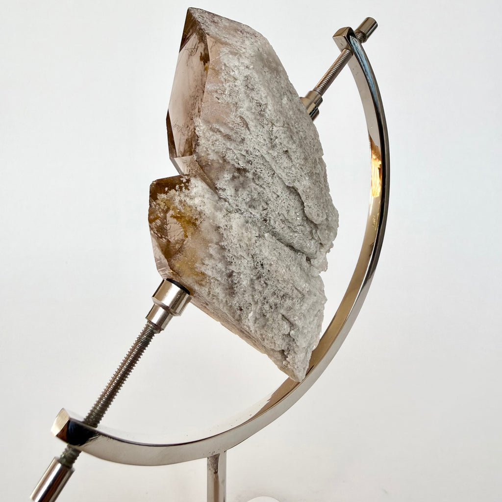 Smoky Quartz + Chrome Arc Stand