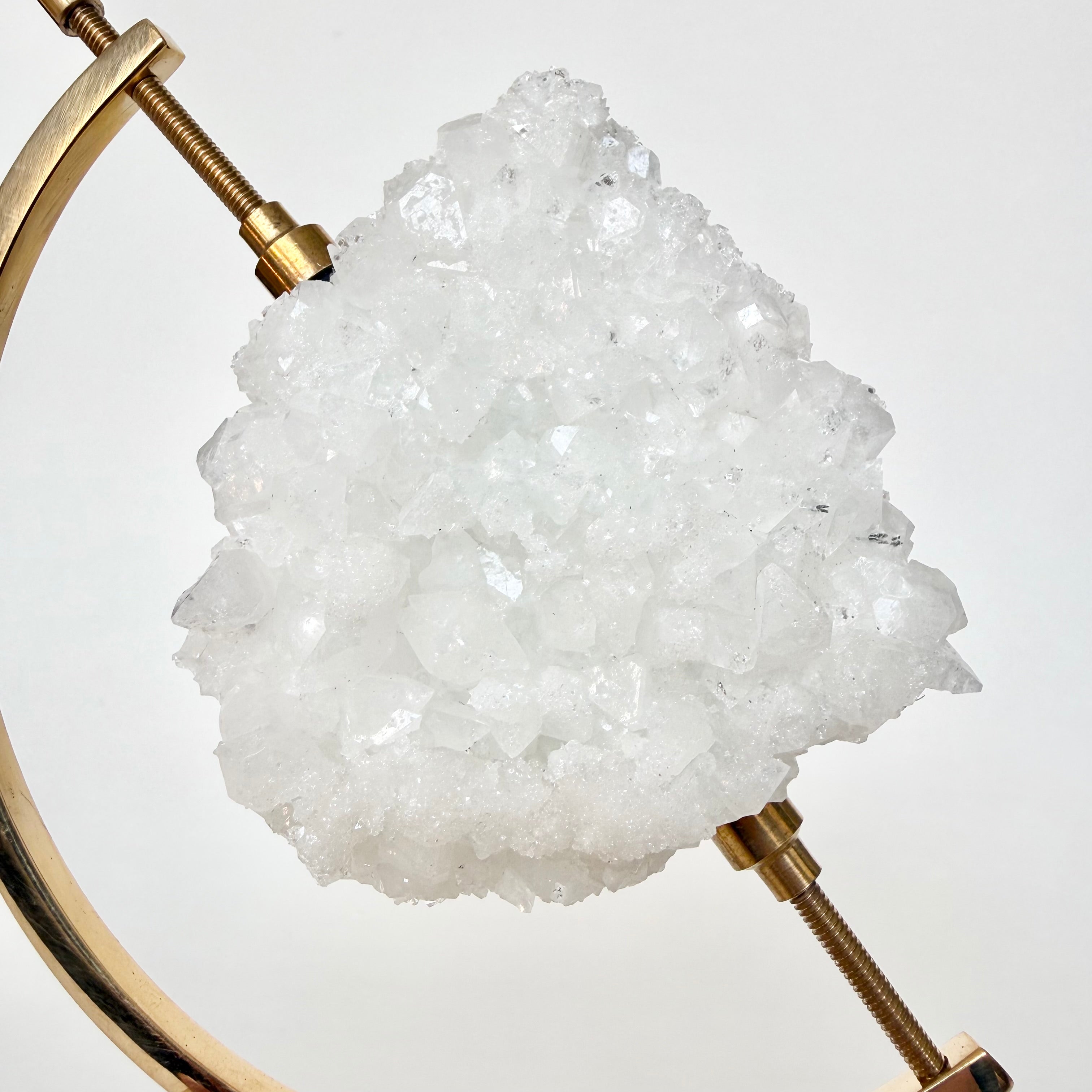 Calcite + Brass Arc Stand
