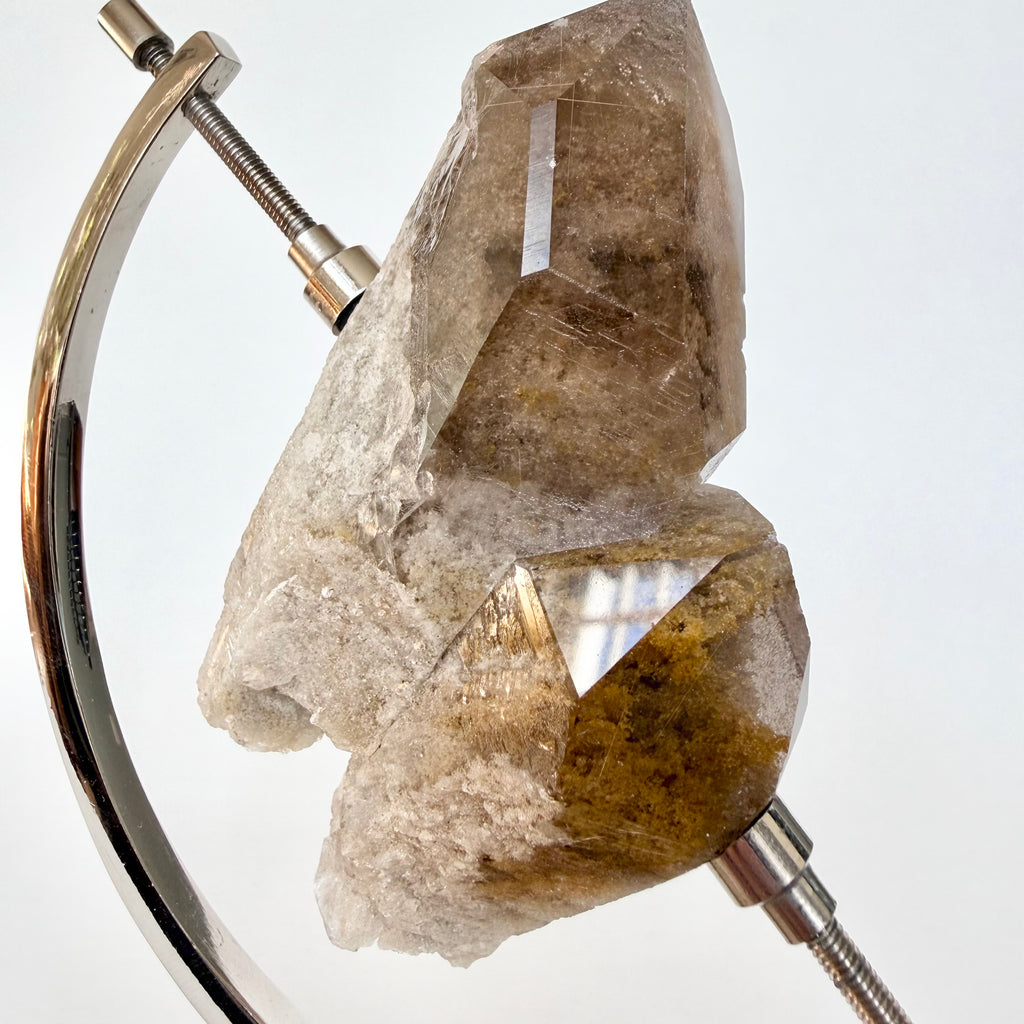 Smoky Quartz + Chrome Arc Stand