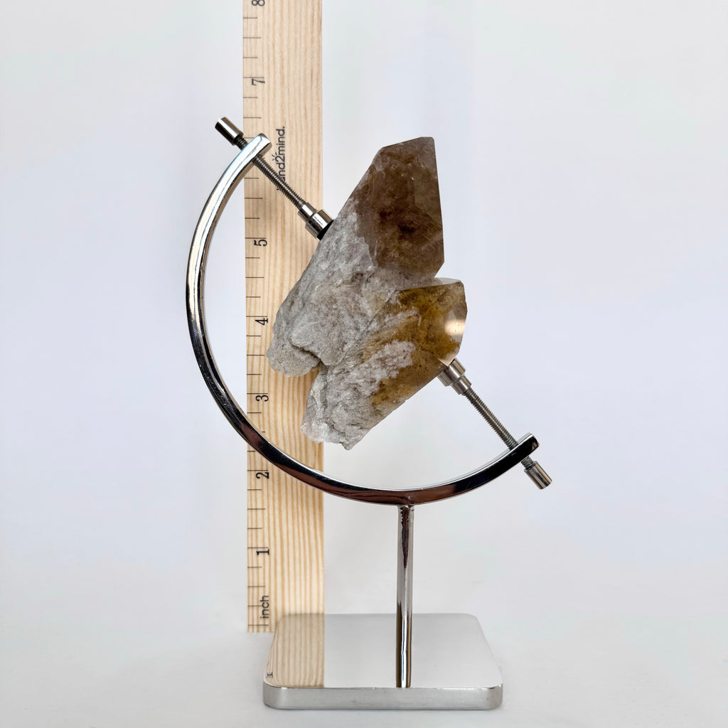Smoky Quartz + Chrome Arc Stand