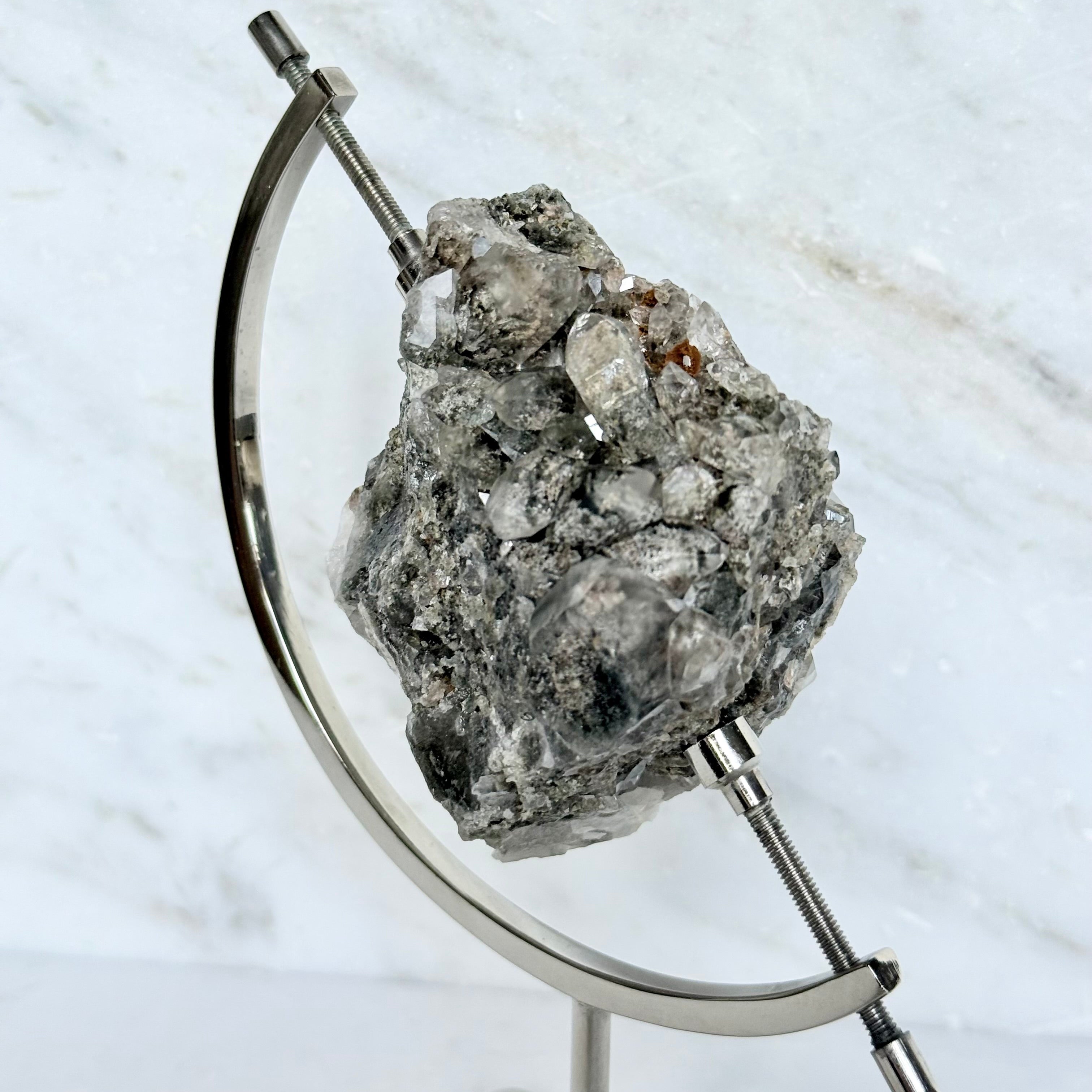 Smoky Quartz + Chrome Arc Stand