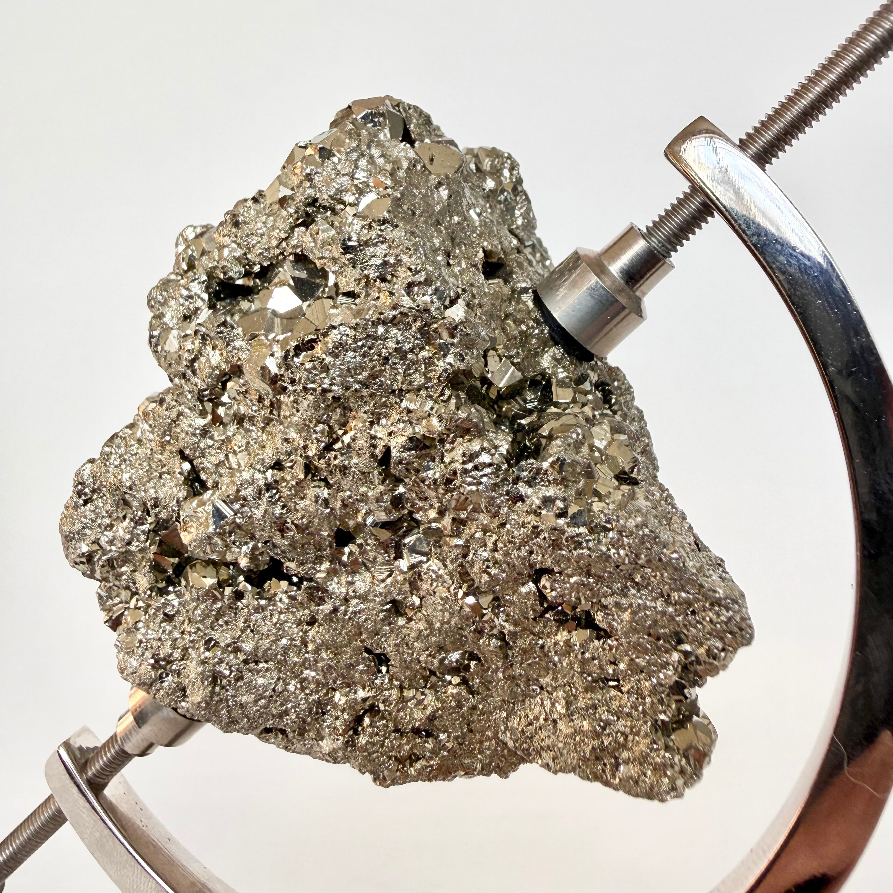 Pyrite + Silver Arc Stand