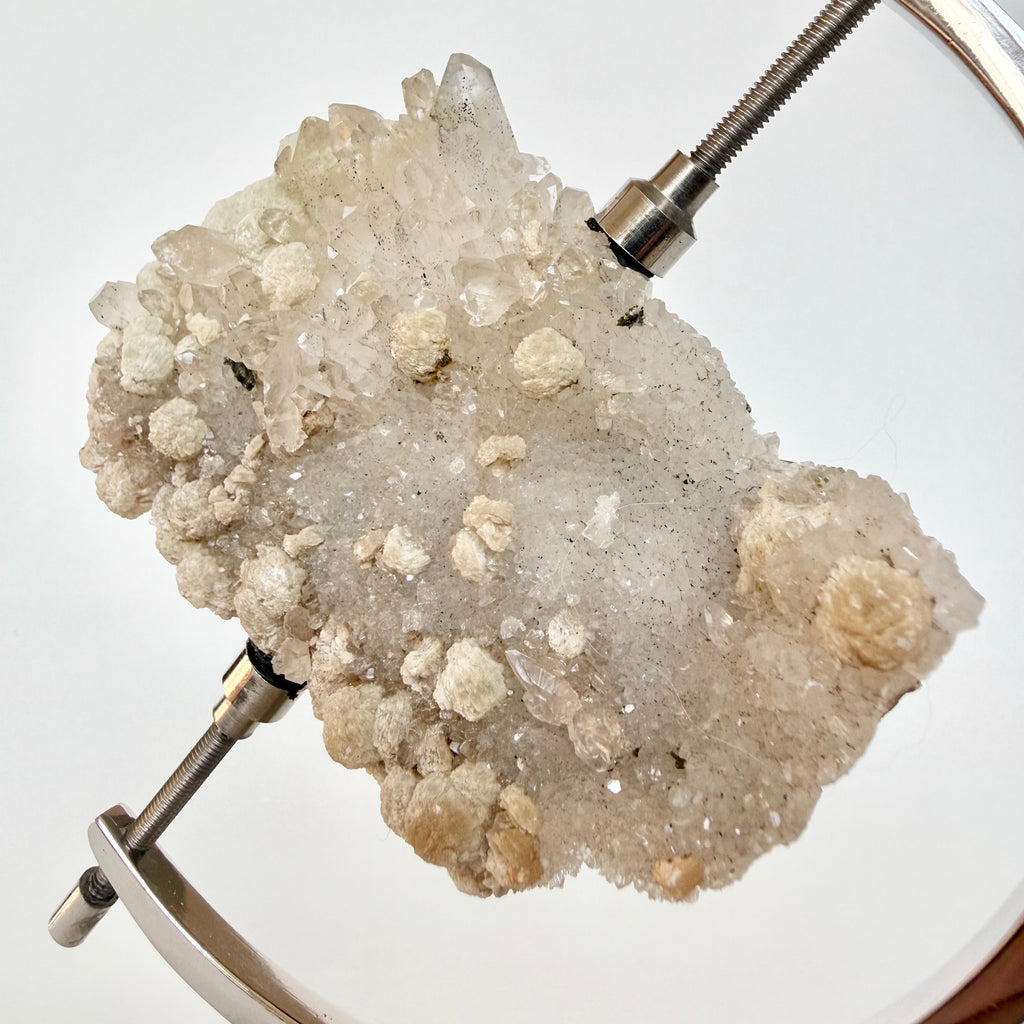 Calcite + Chrome Arc Stand