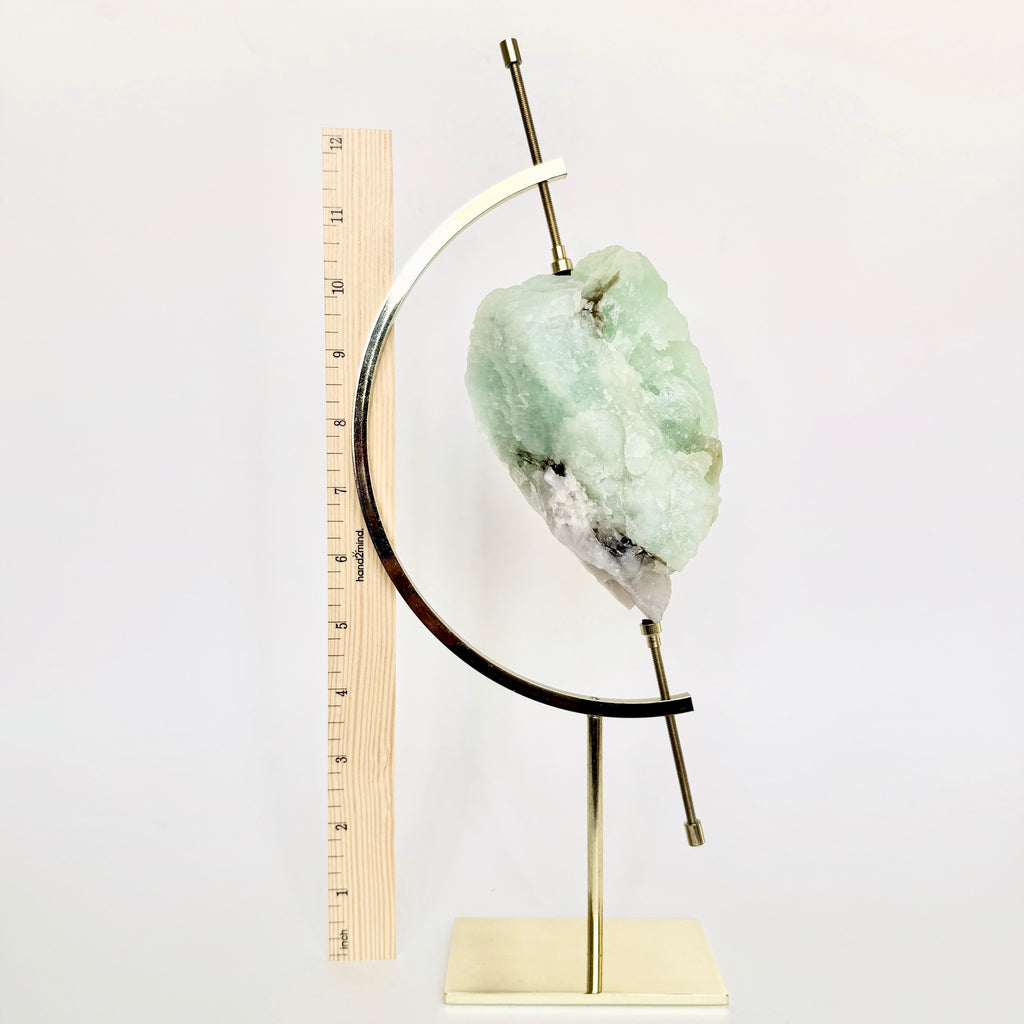 Aquamarine + Brass Arc Stand
