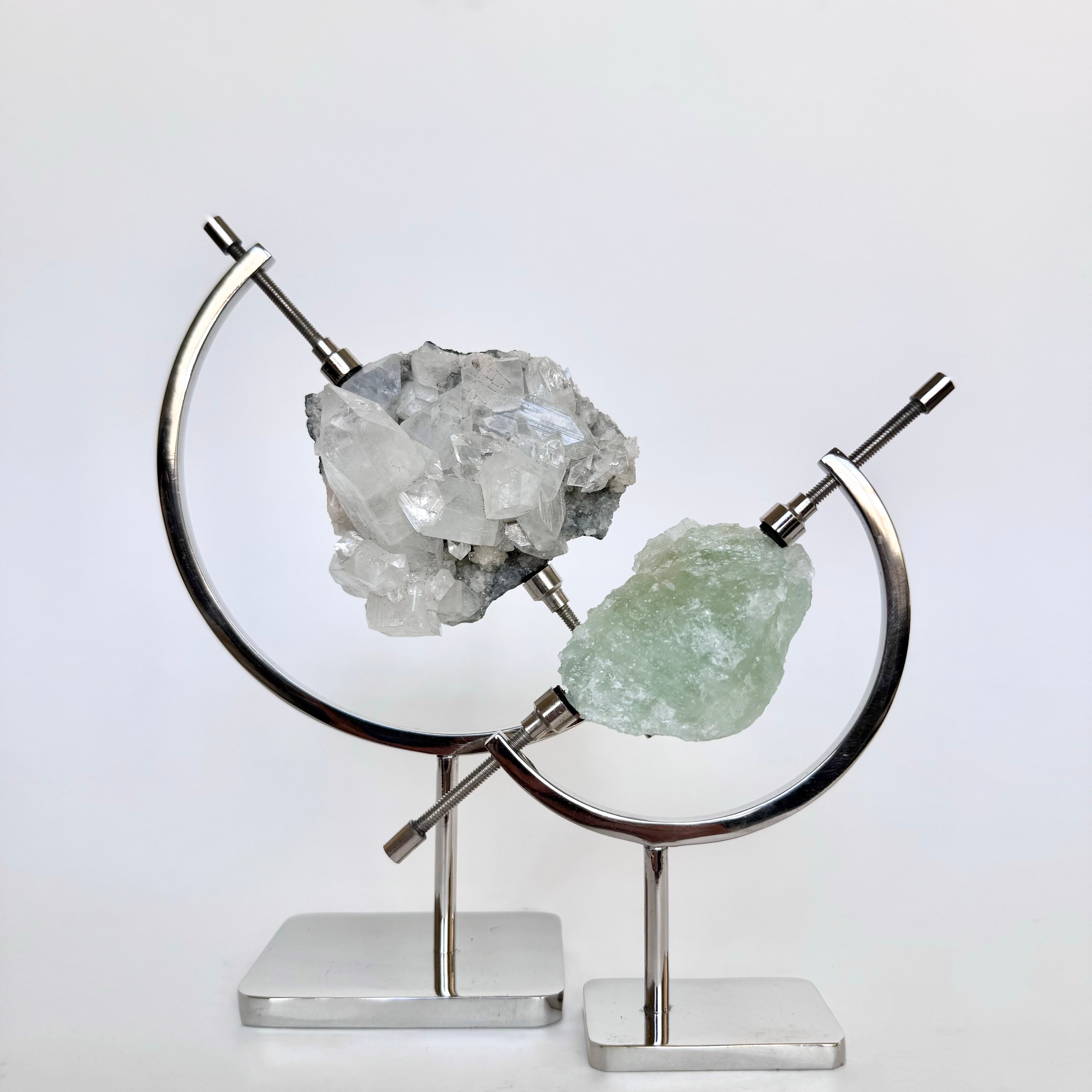 Aquamarine + Chrome Arc Stand