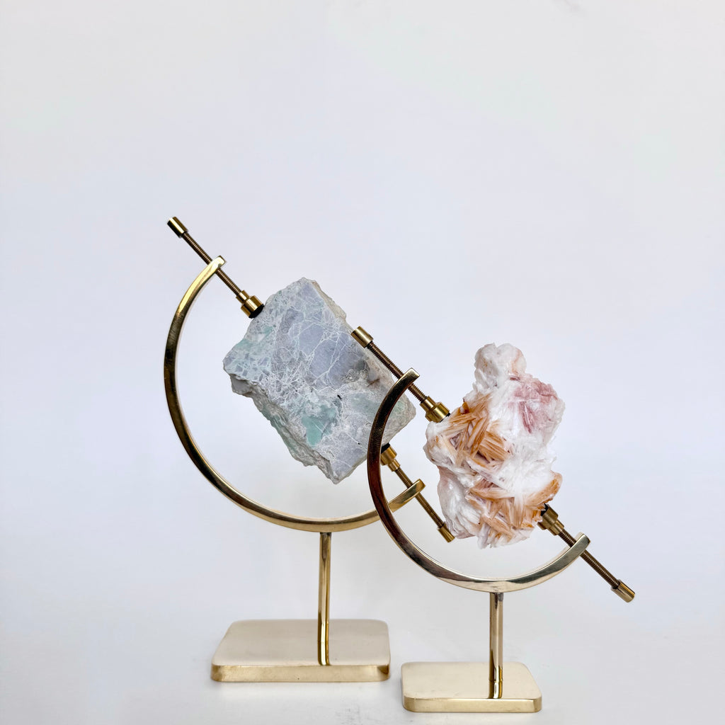 Variscite + Brass Arc Stand