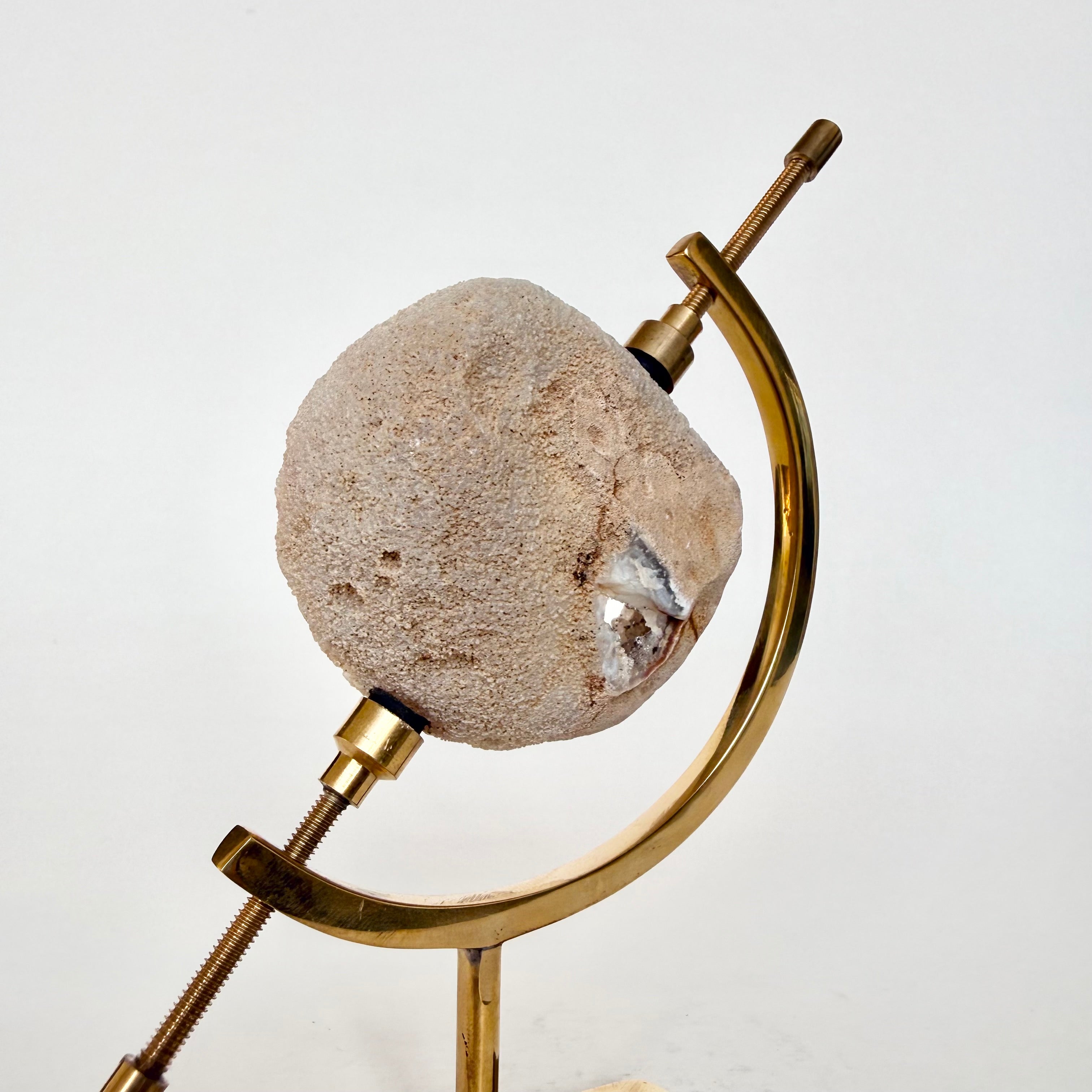 Geode + Brass Arc Stand