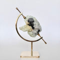 Green Tourmaline + Brass Arc Stand