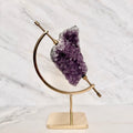 Amethyst + Brass Arc Stand