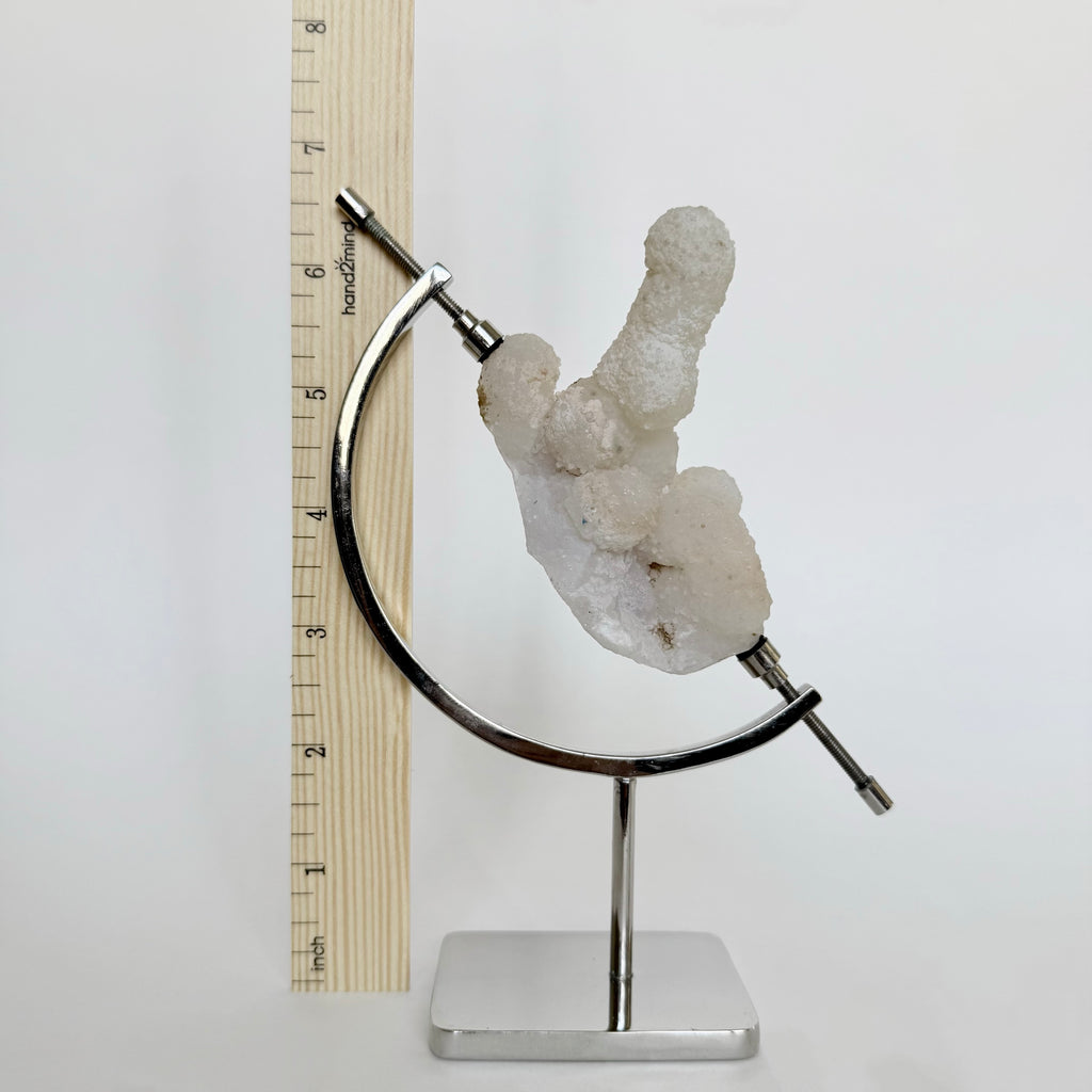 Chalcedony Quartz + Chrome Arc Stand