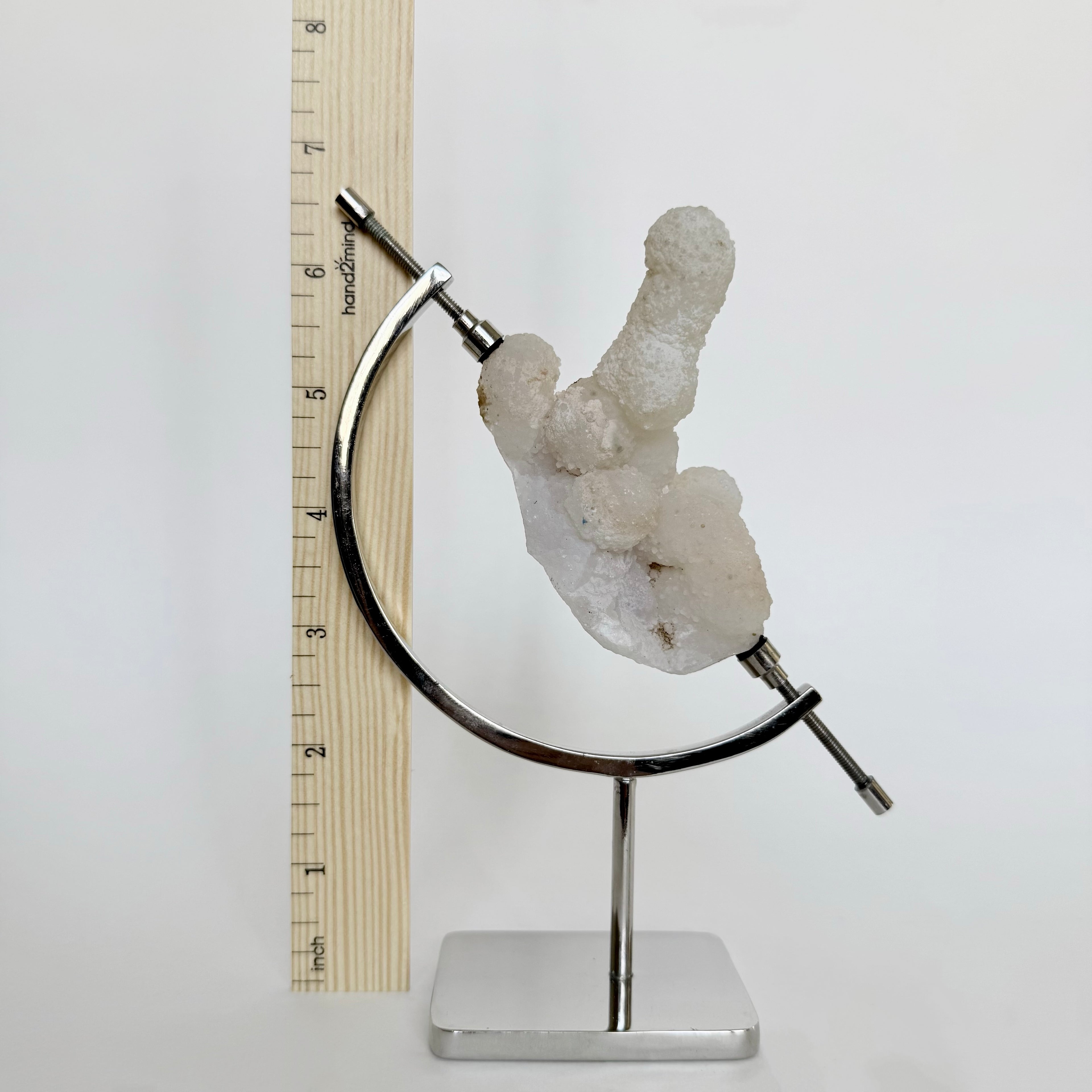 Chalcedony Quartz + Chrome Arc Stand