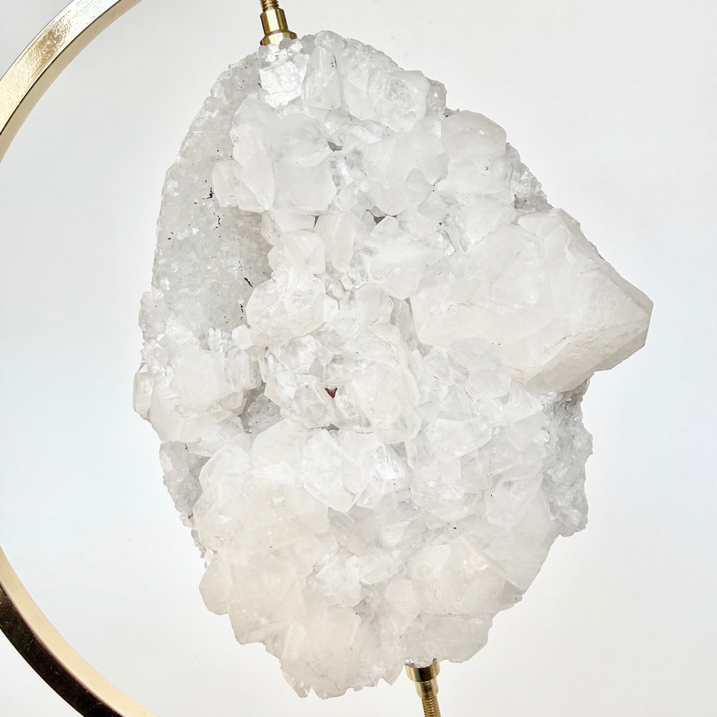 Apophyllite + Brass Arc Stand