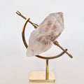 Clear Quartz + Brass Arc Stand