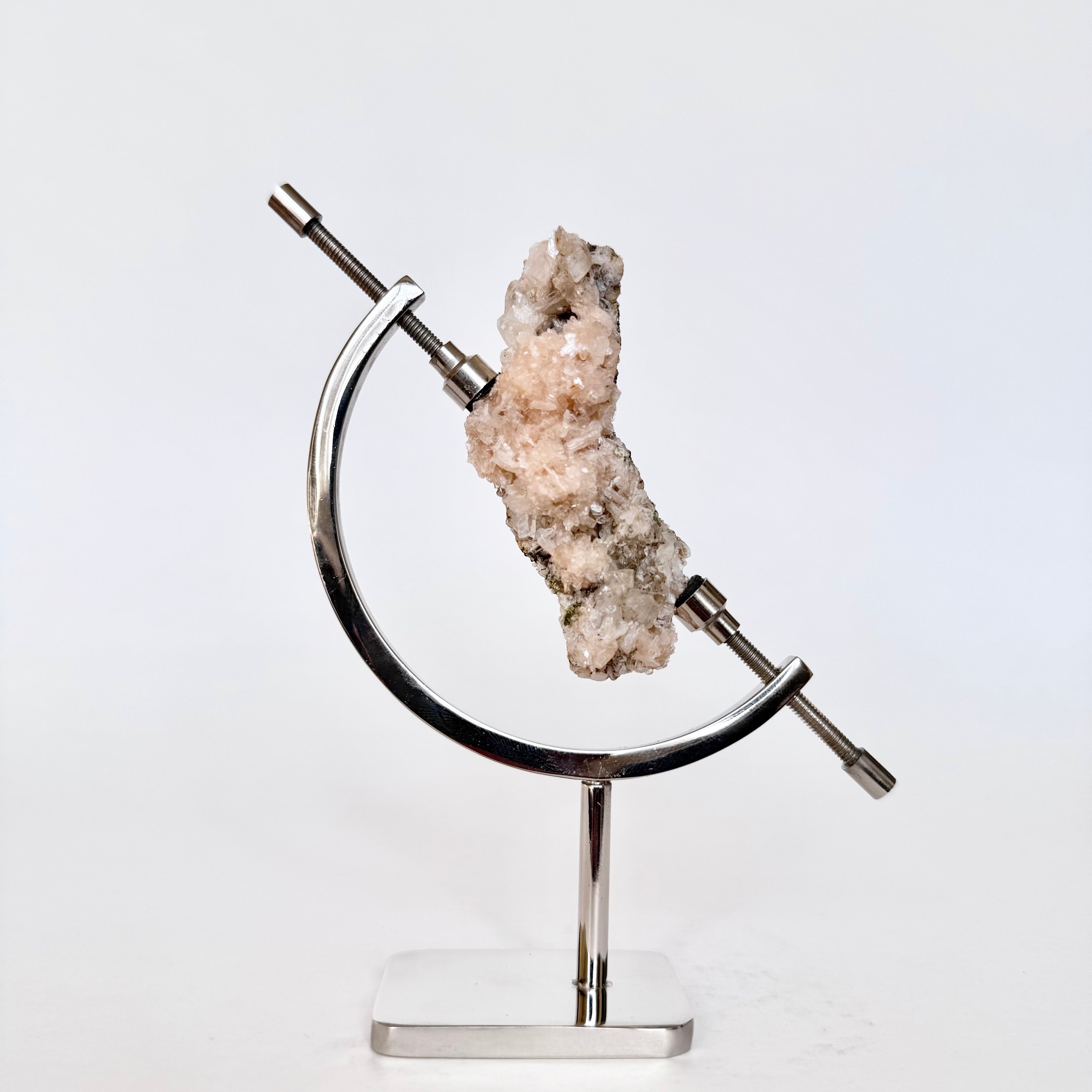 Apophyllite + Silver Arc Stand