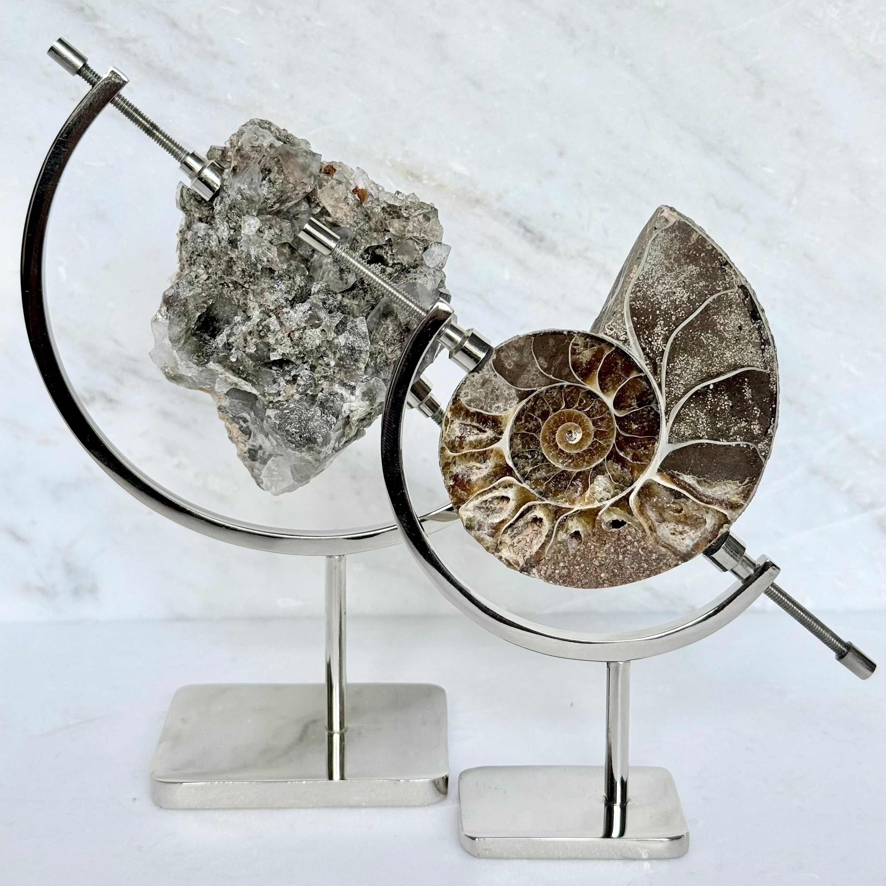 Smoky Quartz + Chrome Arc Stand