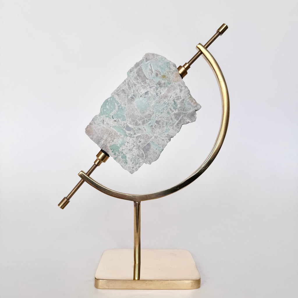 Variscite + Brass Arc Stand