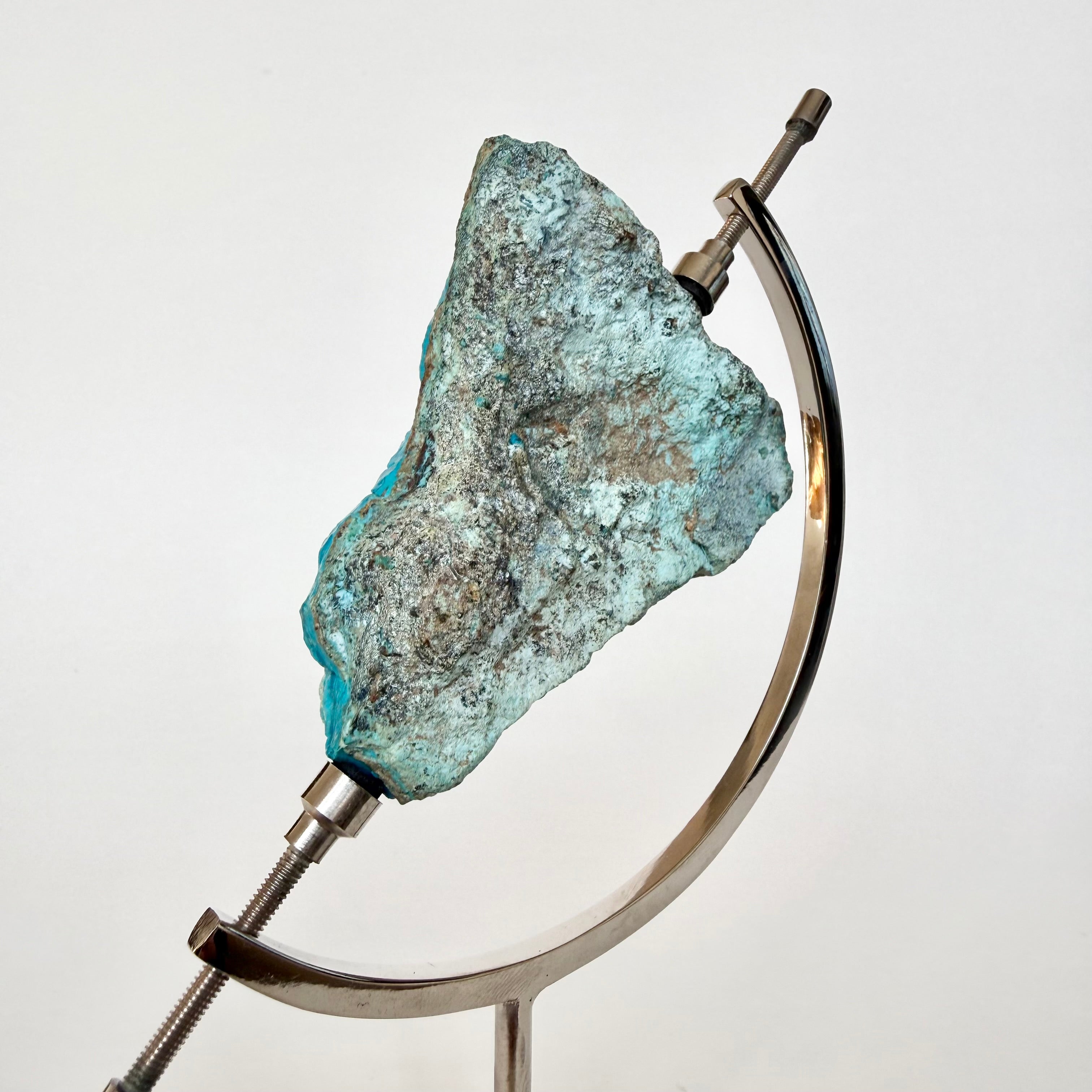 Chrysocolla + Silver Arc Stand