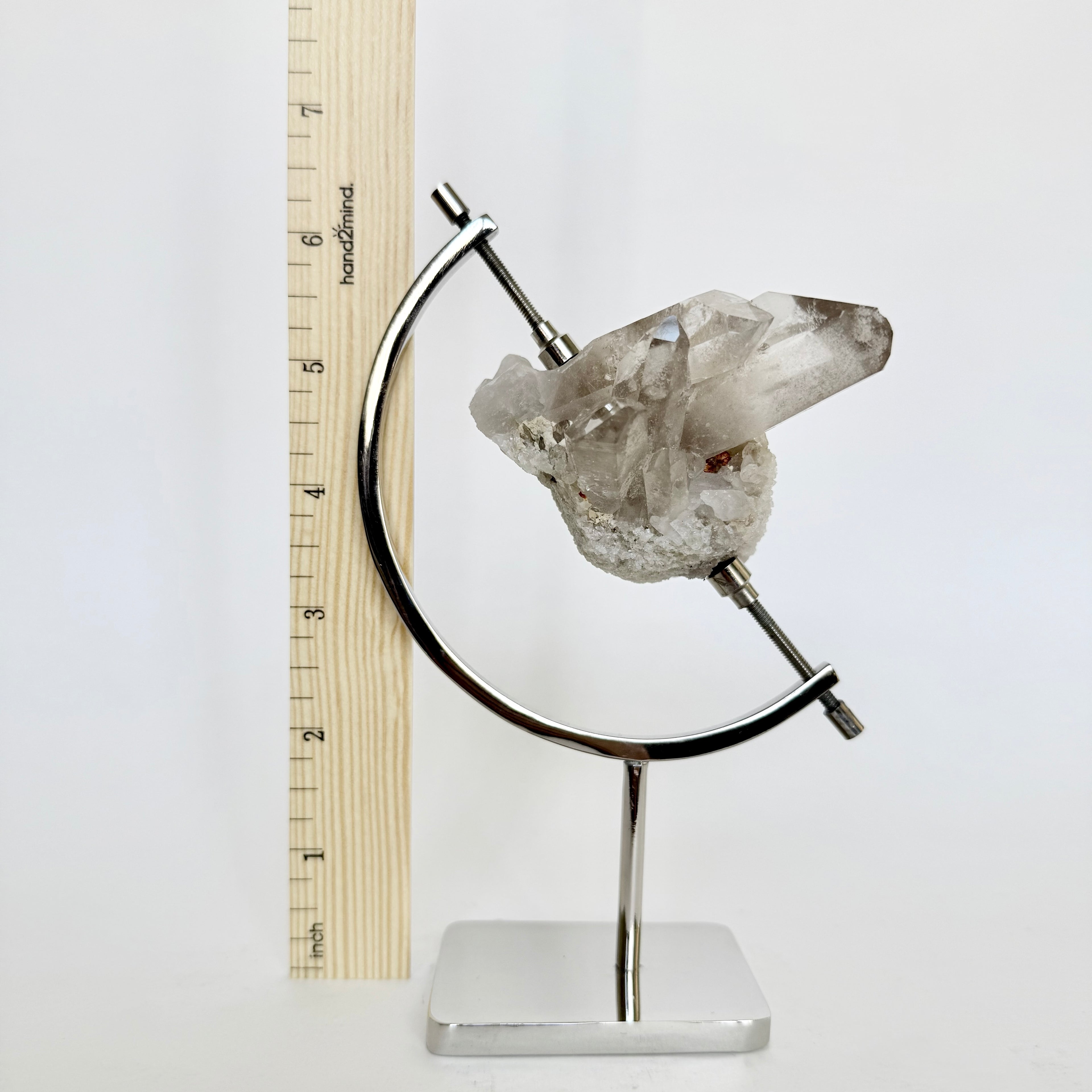Smoky Quartz + Chrome Arc Stand