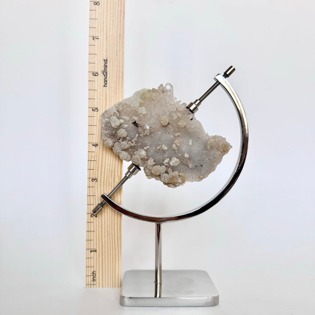 Calcite + Chrome Arc Stand