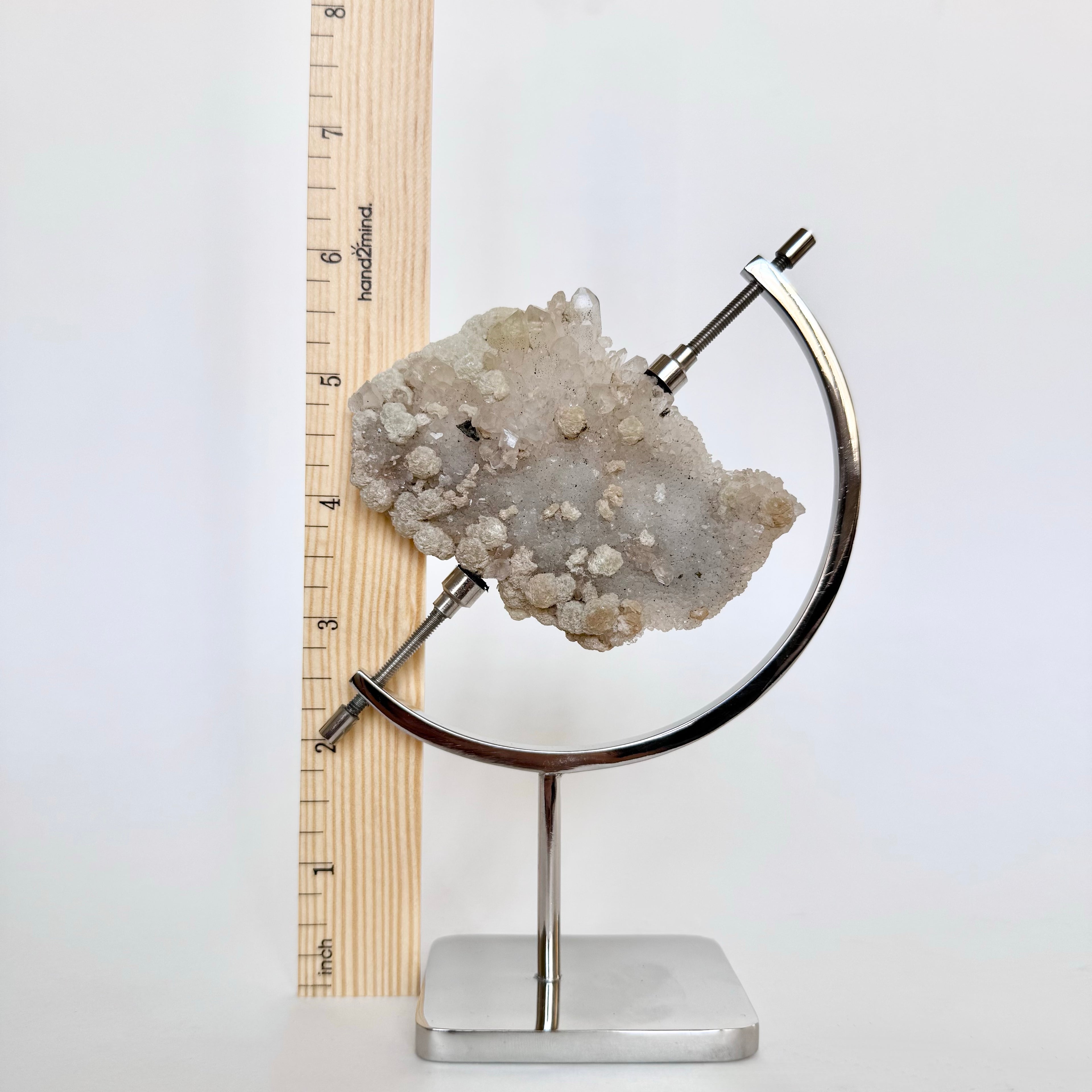 Calcite + Chrome Arc Stand