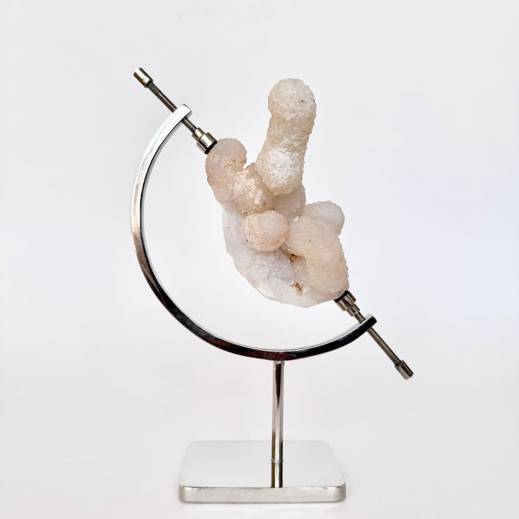 Chalcedony Quartz + Chrome Arc Stand