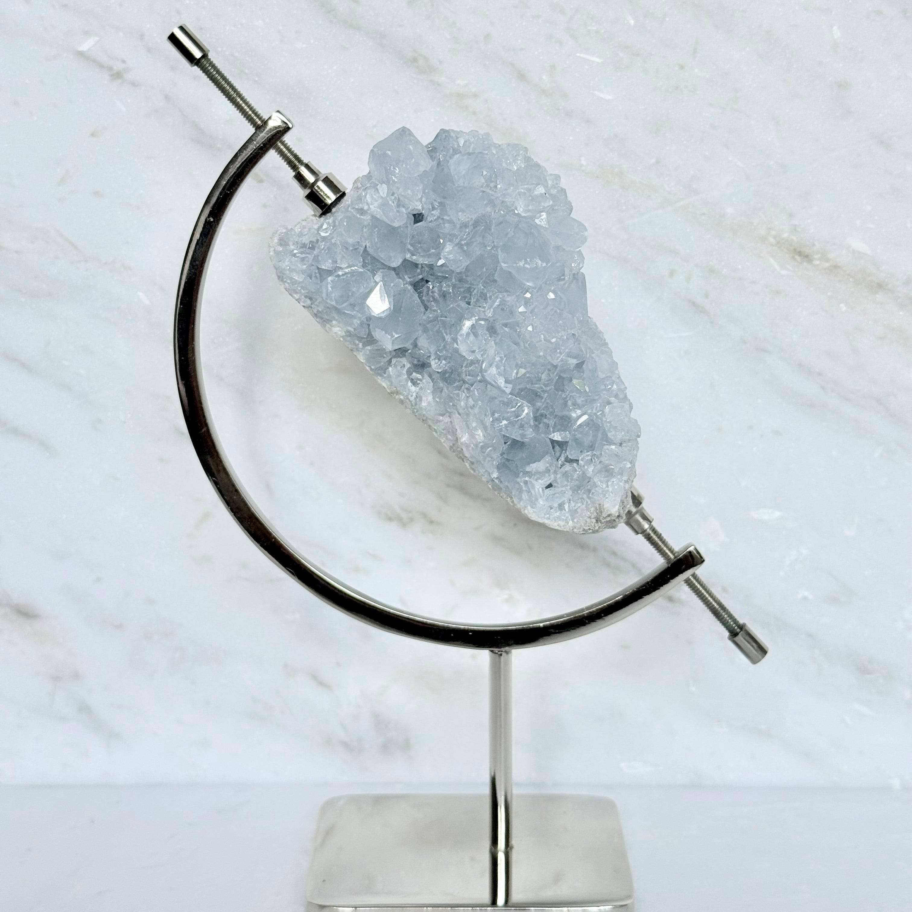 Celestite + Chrome Arc Stand