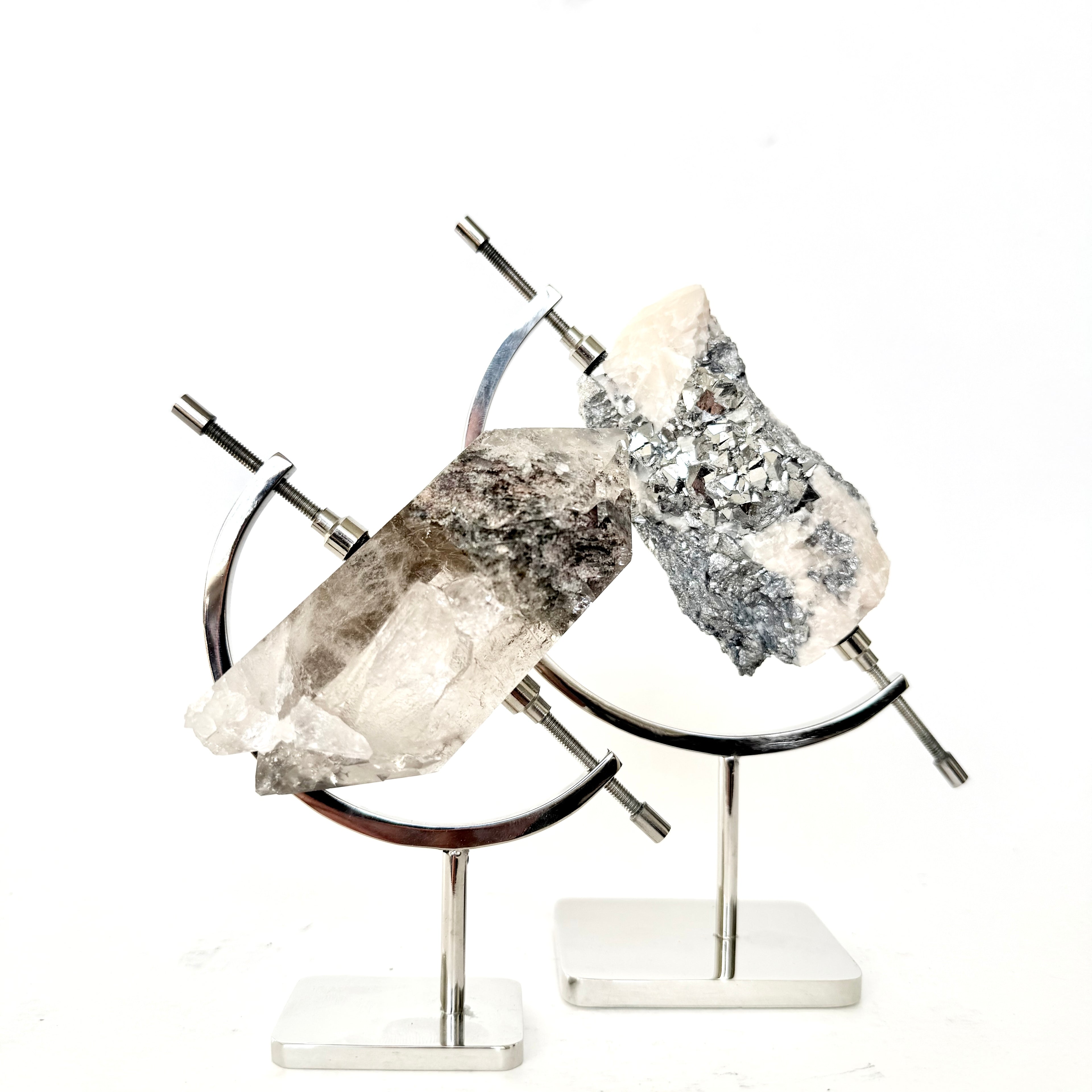 Smoky Quartz + Chrome Arc Stand