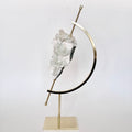 Green Apophyllite + Brass Arc Stand
