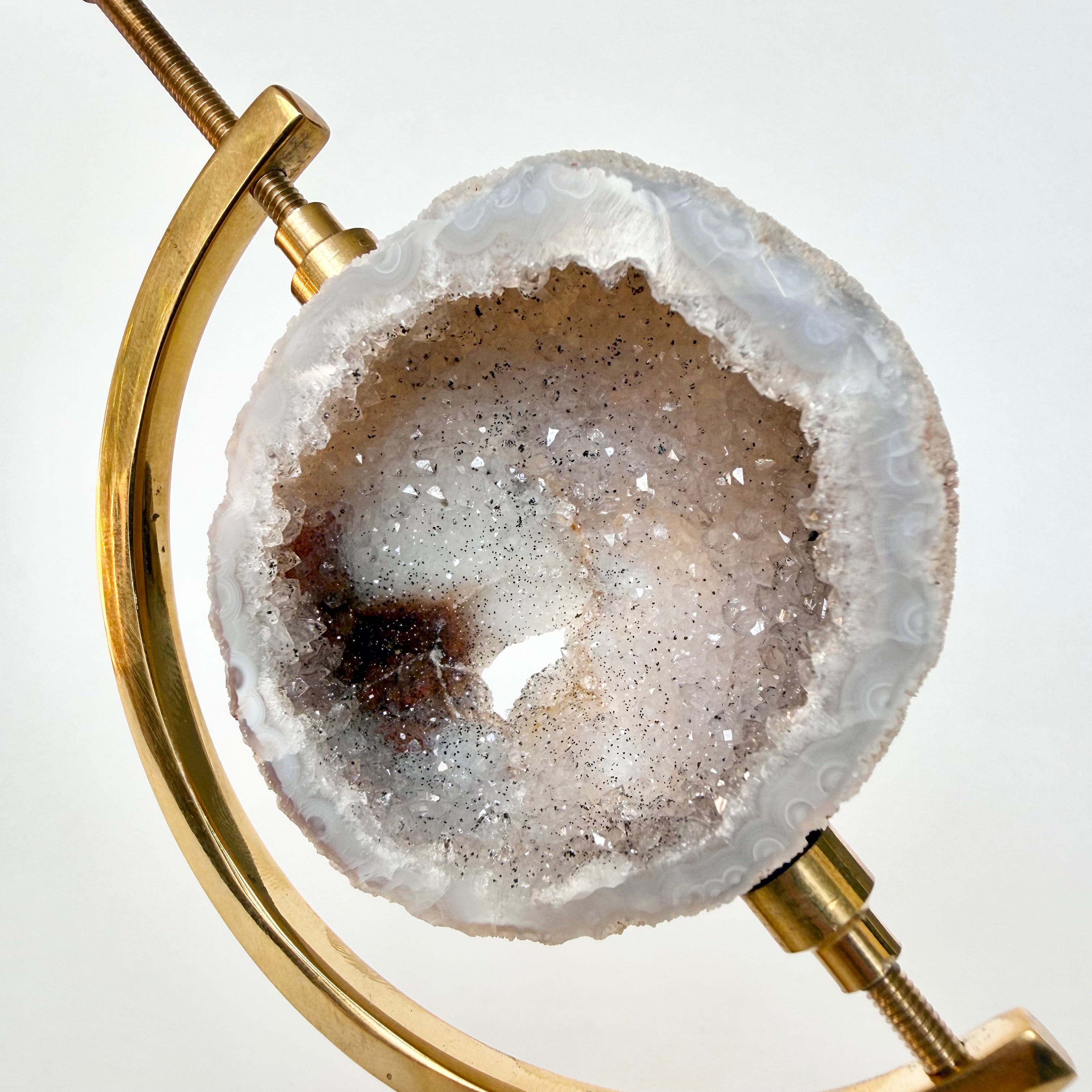 Geode + Brass Arc Stand
