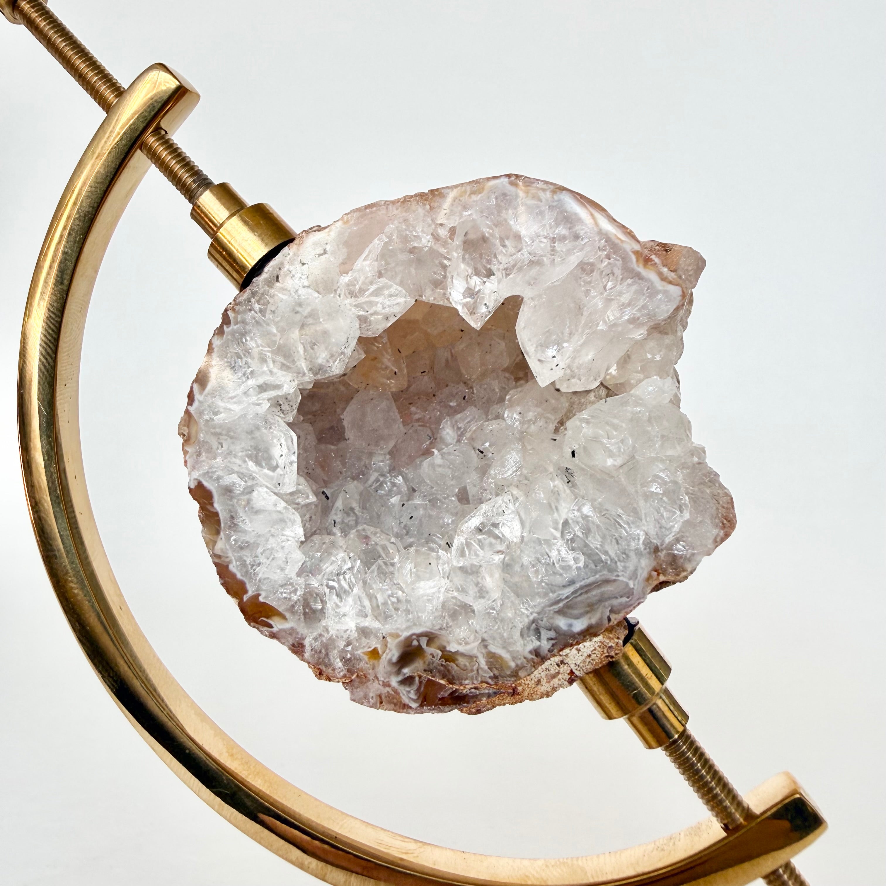 Geode + Brass Arc Stand