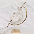 Apophyllite + Brass Arc Stand