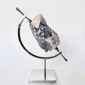 Skutterudite | Blush Calcite + Chrome Arc Stand