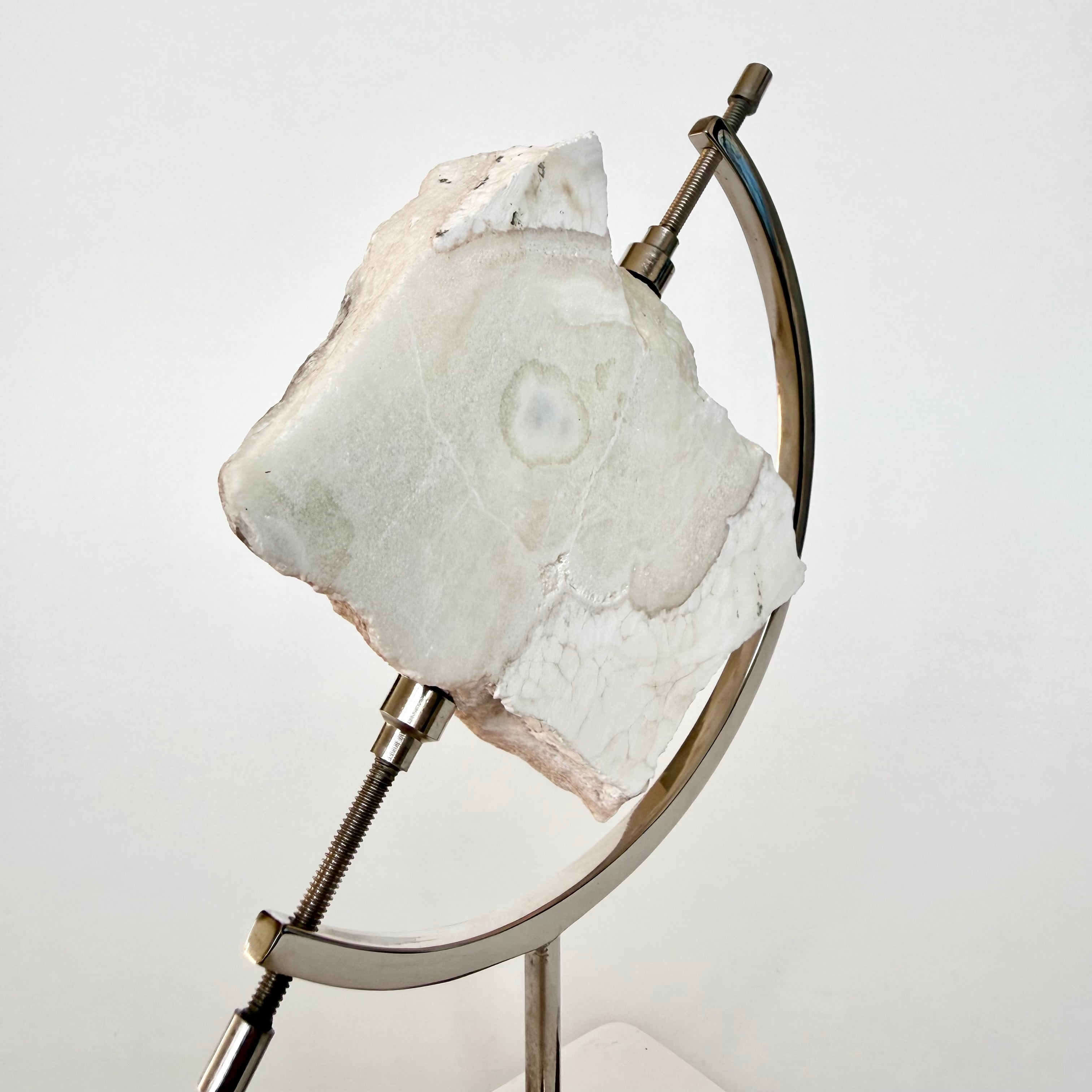 Anhydrite + Silver Arc Stand