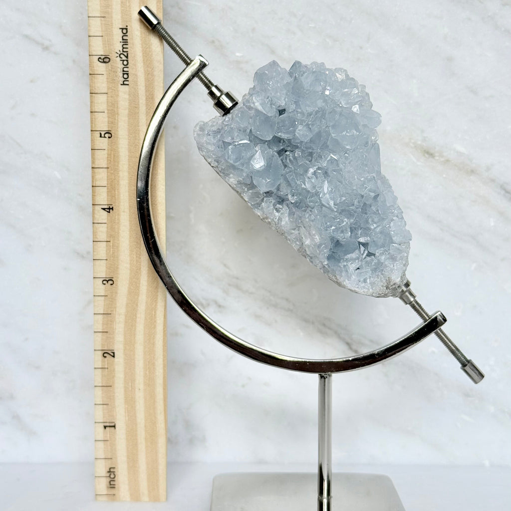 Celestite + Chrome Arc Stand