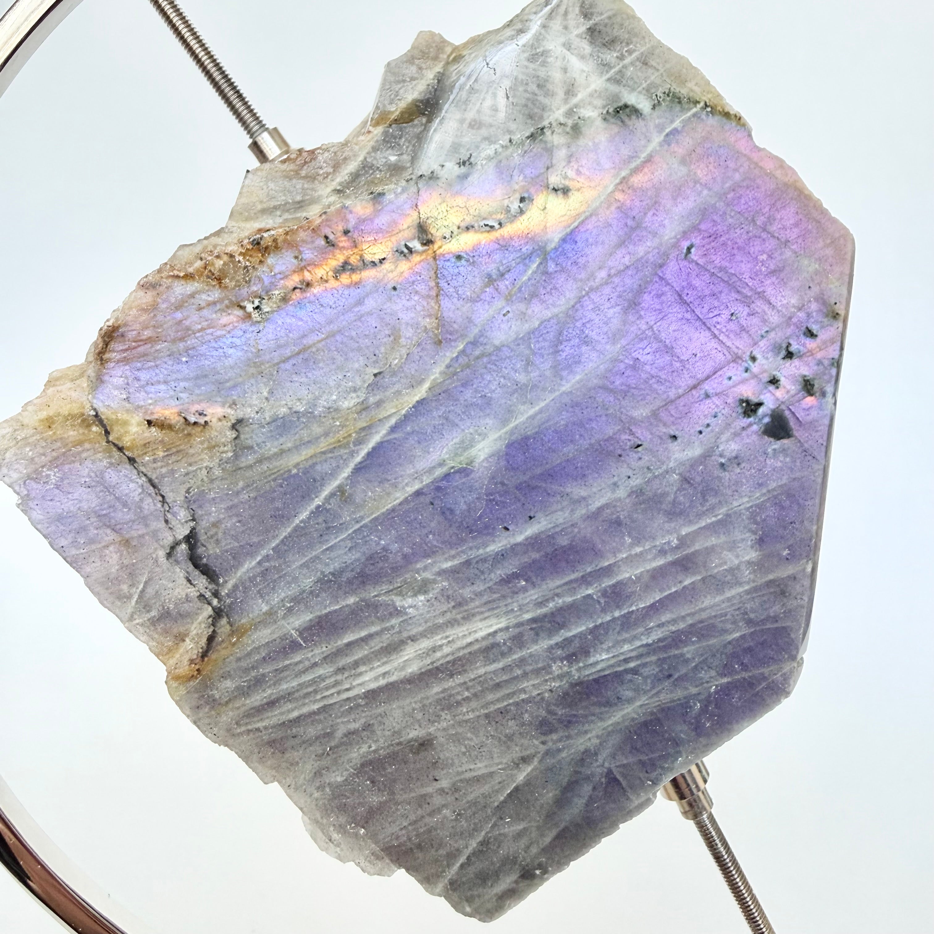 Labradorite + Silver Arc Stand