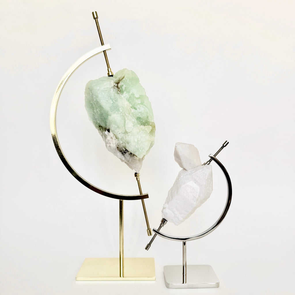 Aquamarine + Brass Arc Stand
