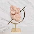 Stilbite + Brass Arc Stand