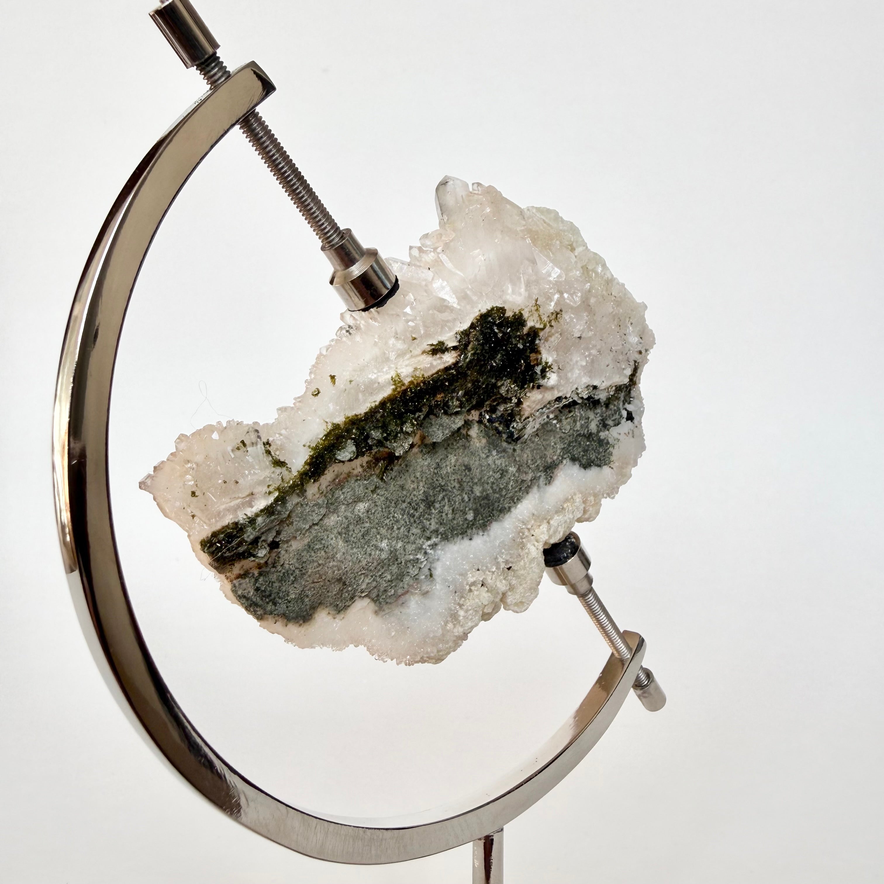 Calcite + Silver Arc Stand