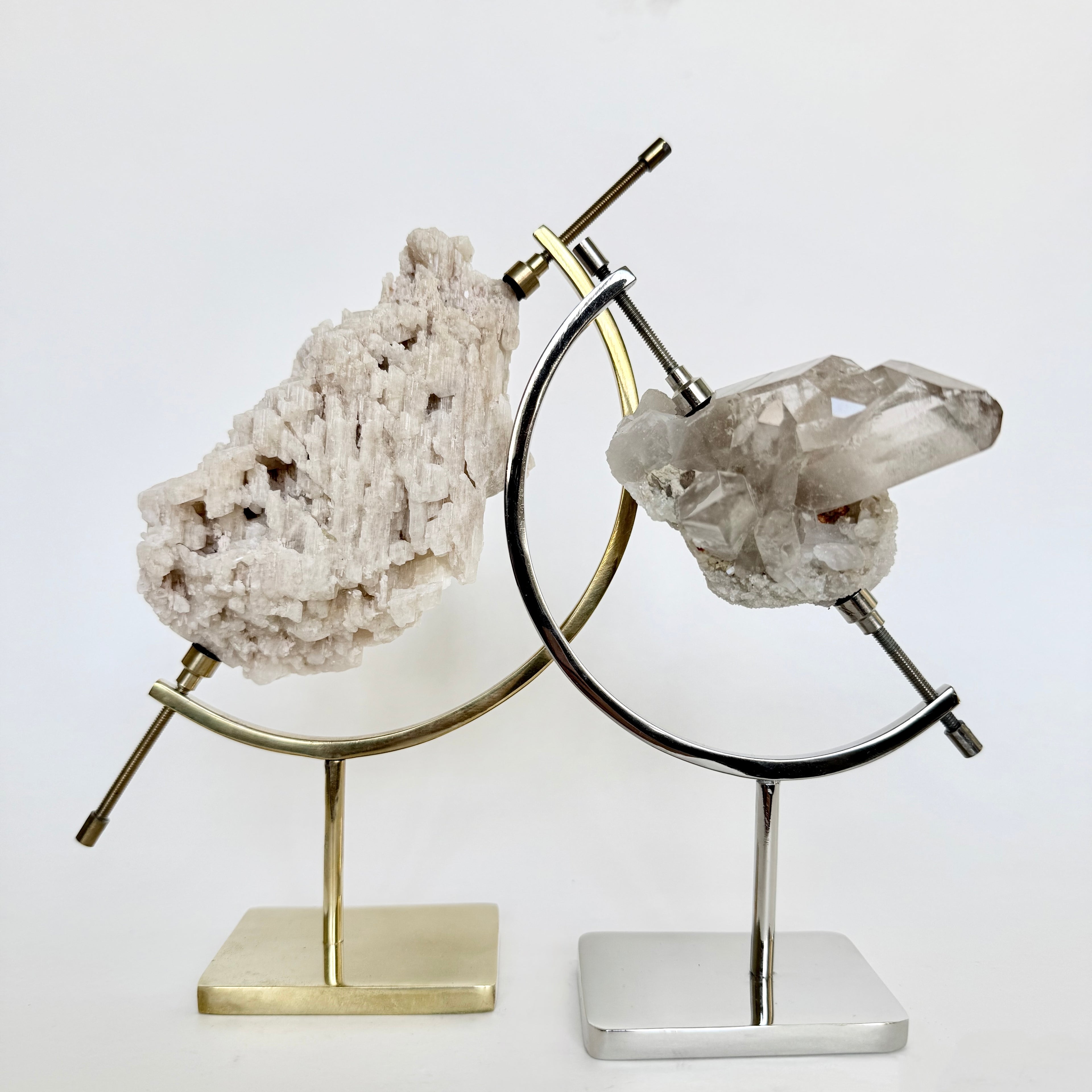 Smoky Quartz + Chrome Arc Stand