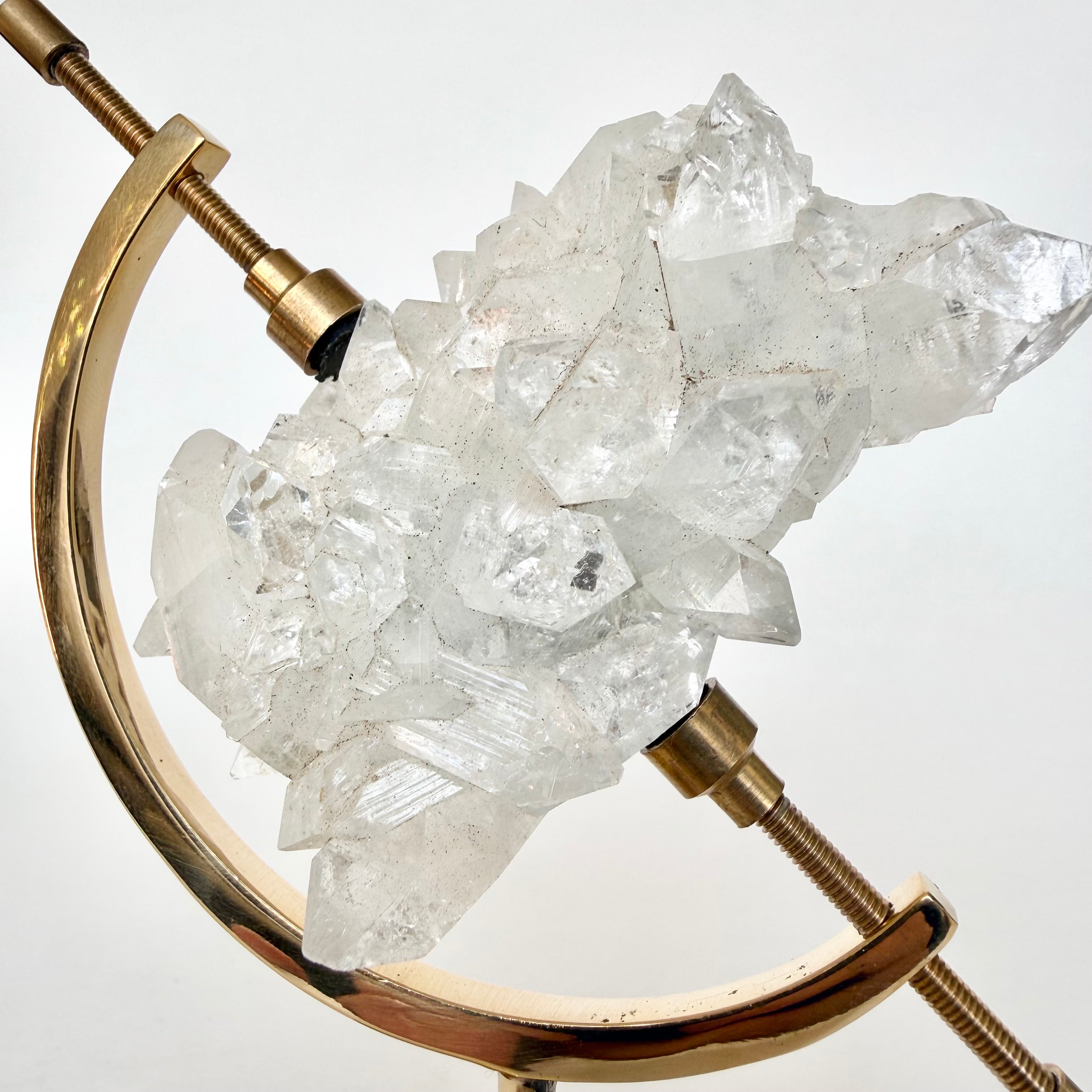 Quartz + Brass Arc Stand