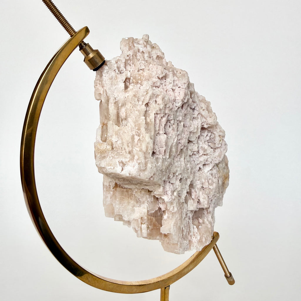 Beryllonite + Brass Arc Stand