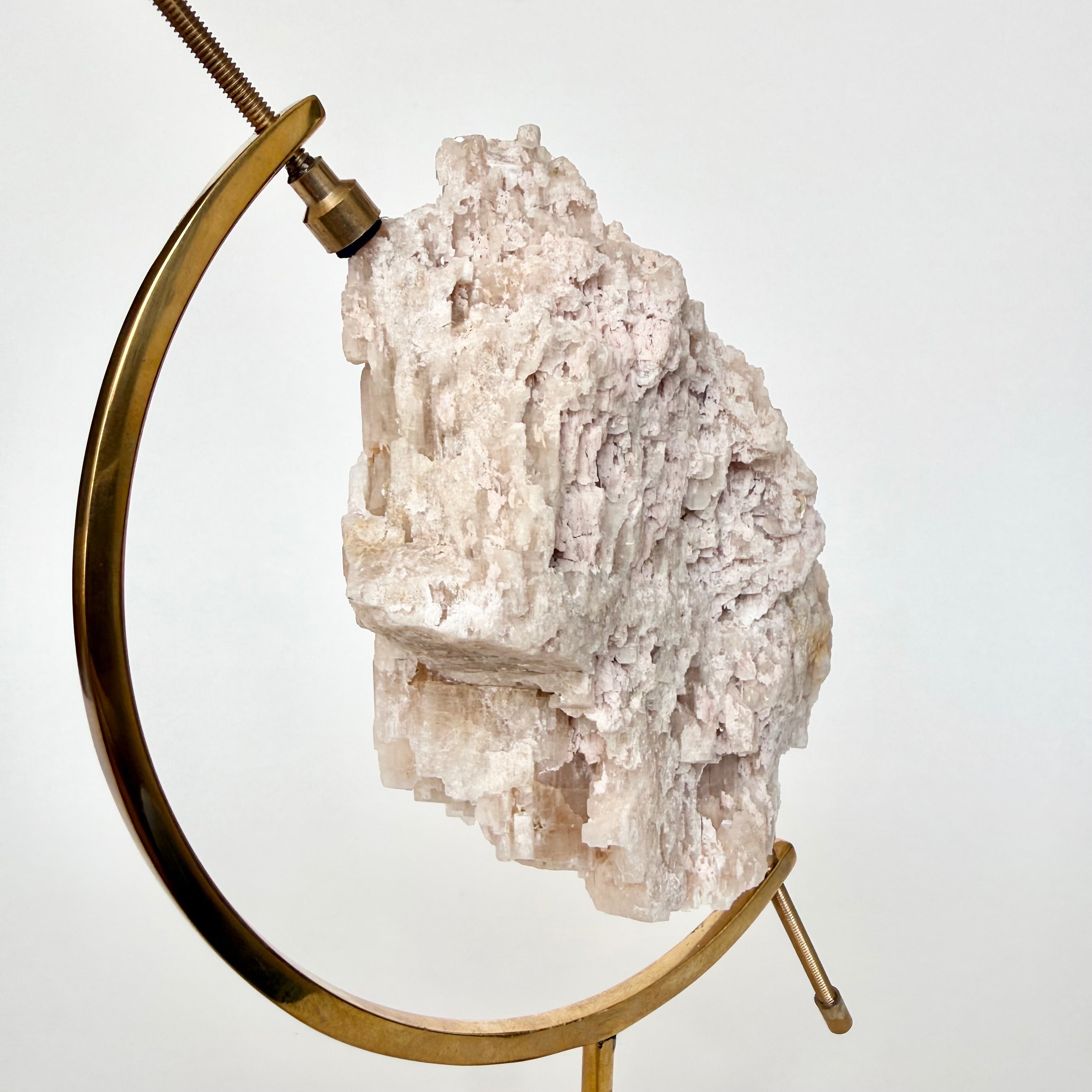 Beryllonite + Brass Arc Stand