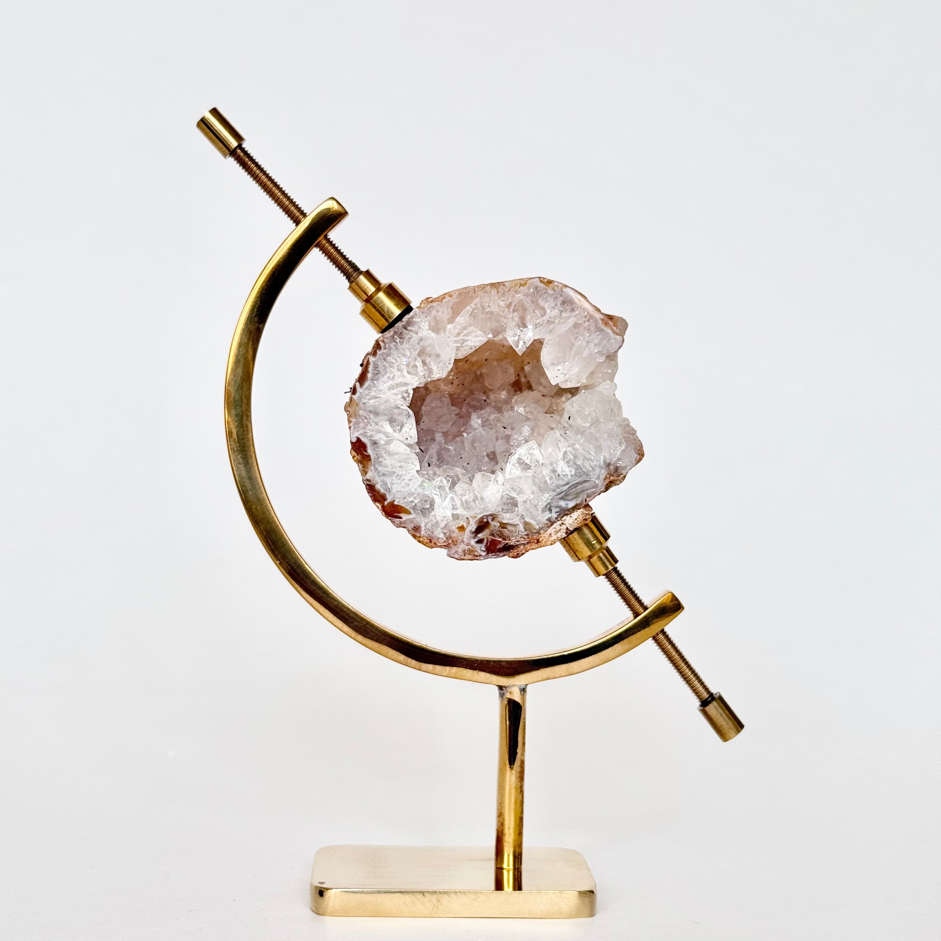 Geode + Brass Arc Stand