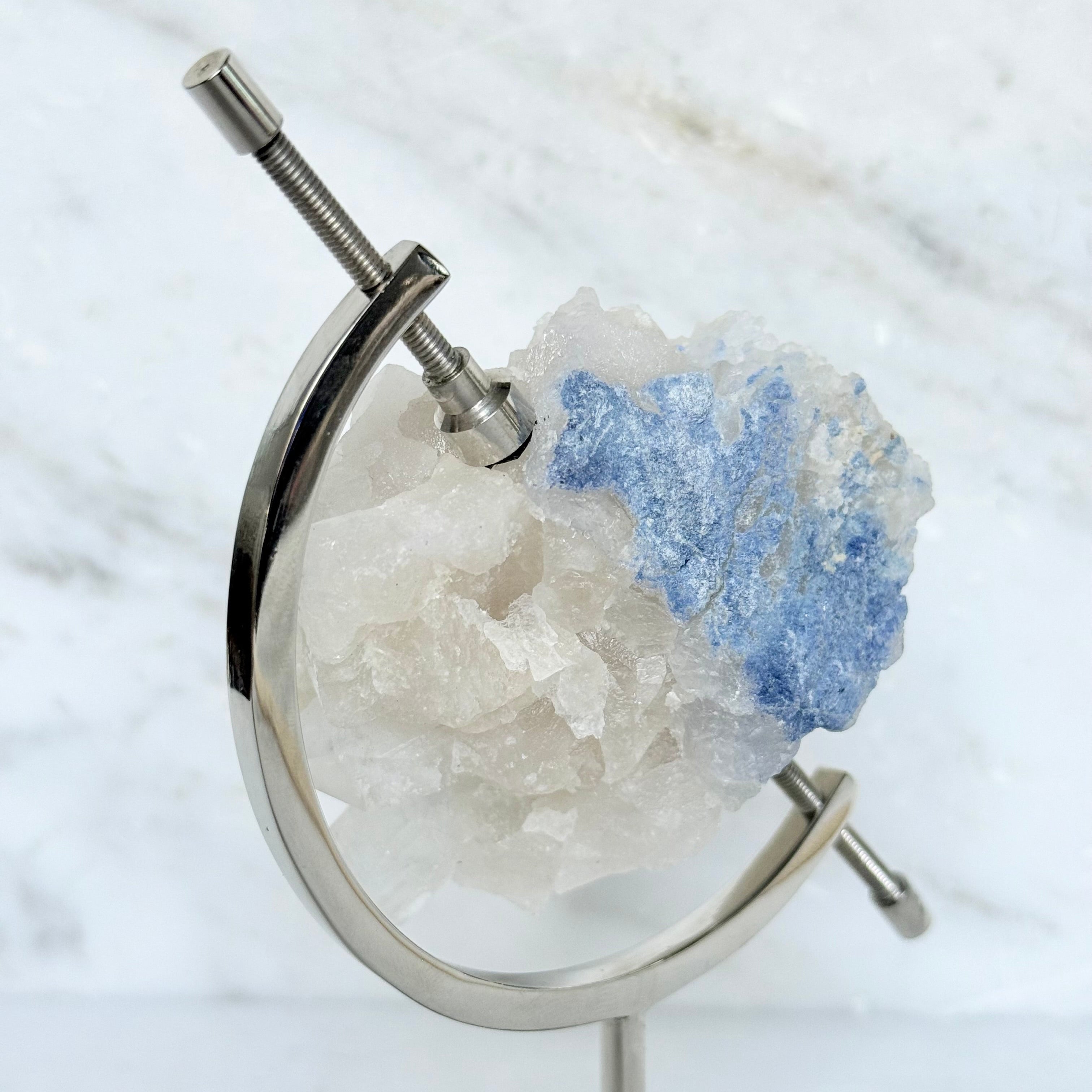 Clear Quartz + Chrome Arc Stand