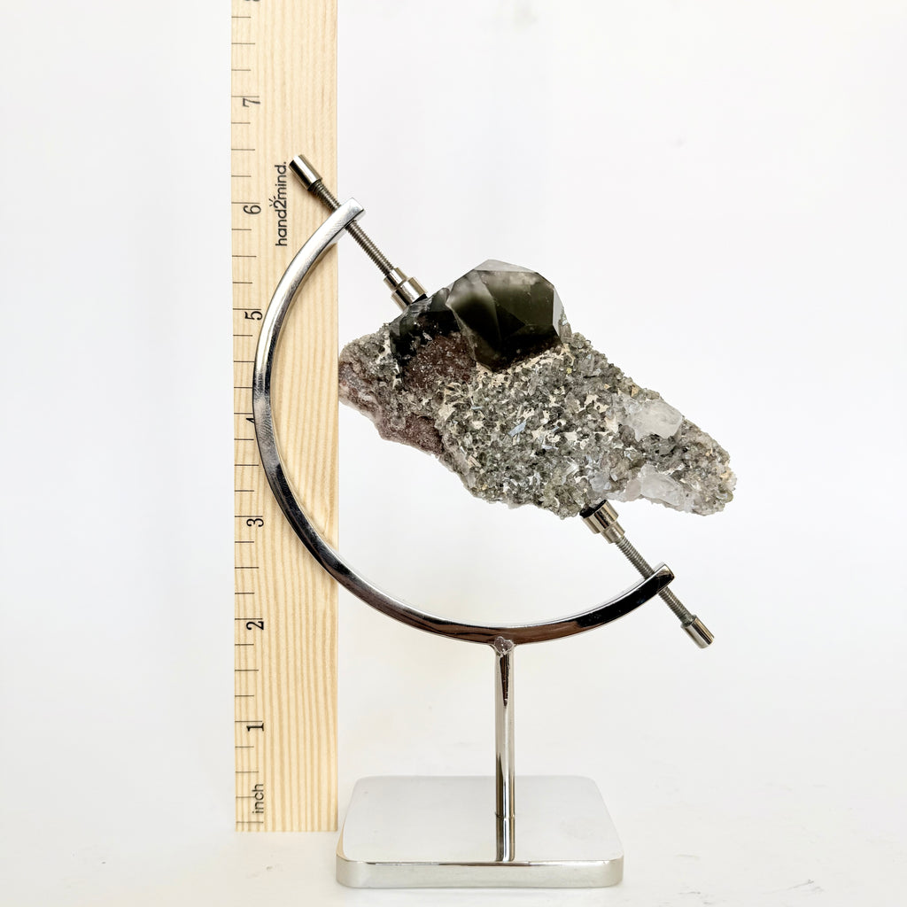 Smoky Quartz + Chrome Arc Stand